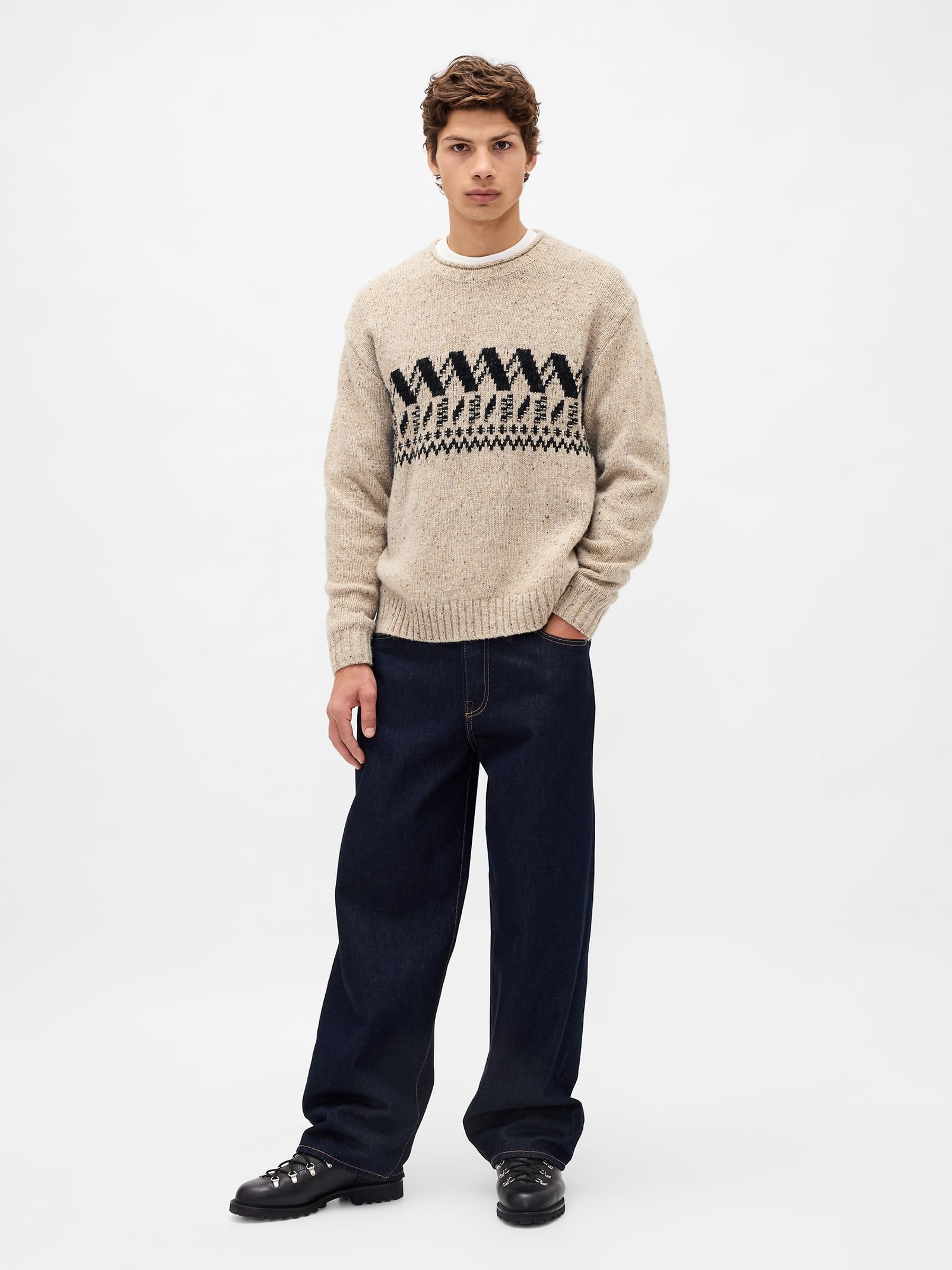 Brown Wool-Blend Roll-Neck Jumper - Image 3 of 4