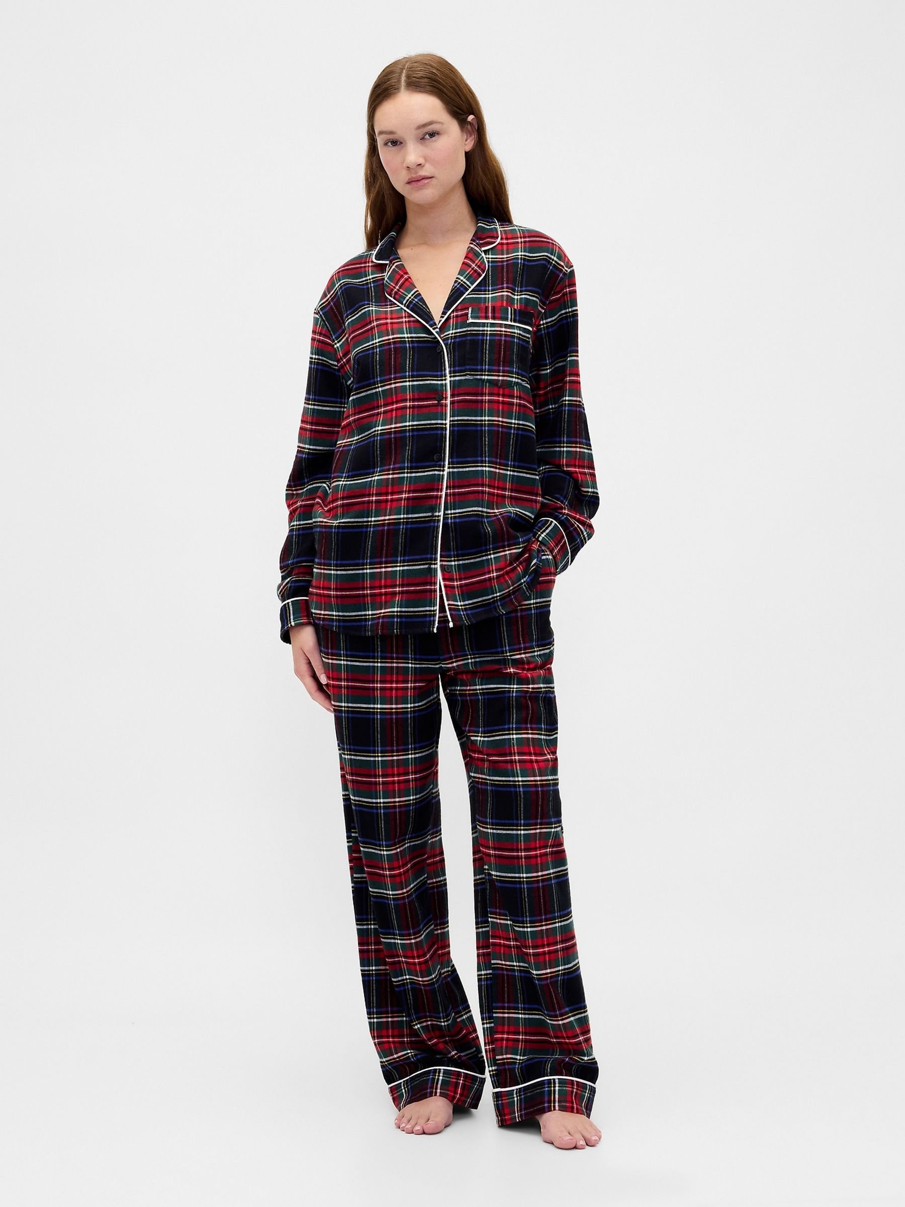 Black Check Adult Softest Flannel Pyjamas Set - Image 1 of 2 Black Check Adult Softest Flannel Pyjamas Set - Image 1 of 2