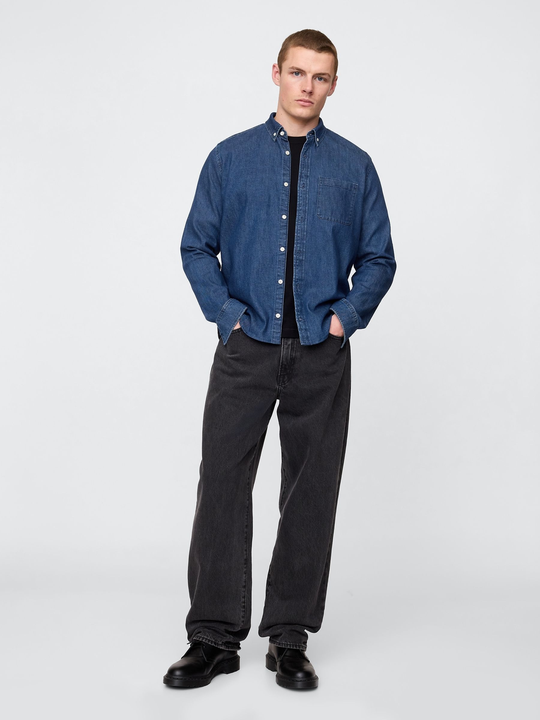 Blue Denim Pocket Shirt - Image 3 of 4