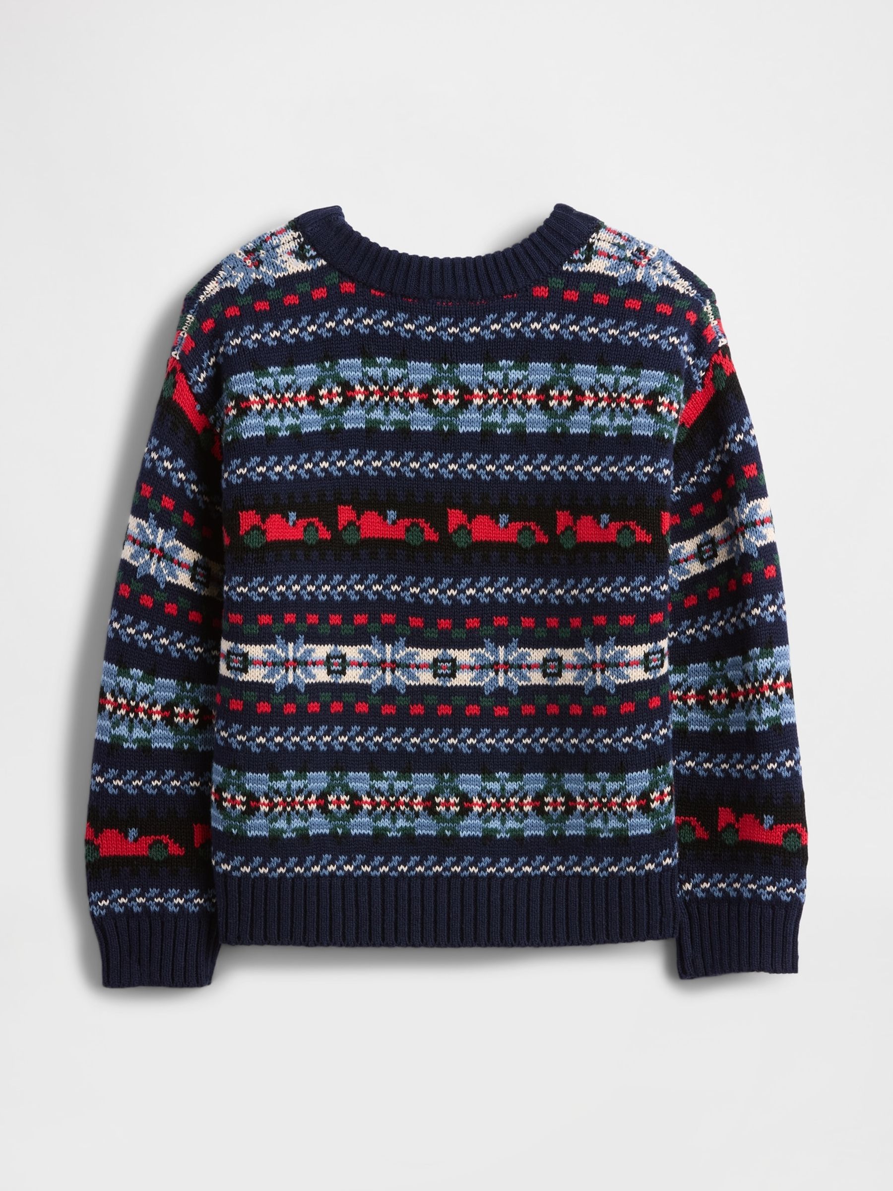 Navy/Red Crew Neck Jumper (6mths-5yrs) - Image 2 of 3