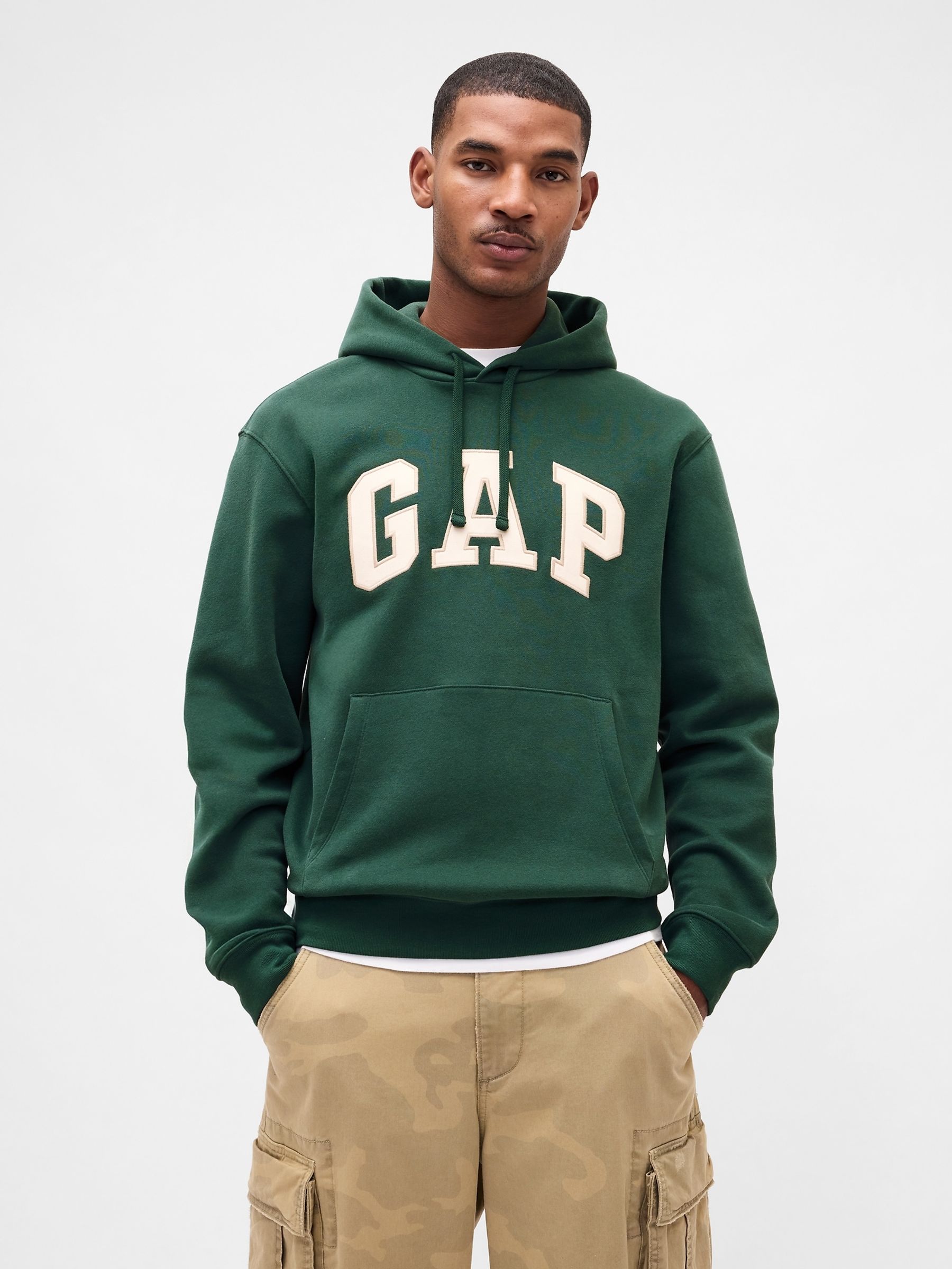 Green VintageSoft Arch Logo Hoodie - Image 1 of 4