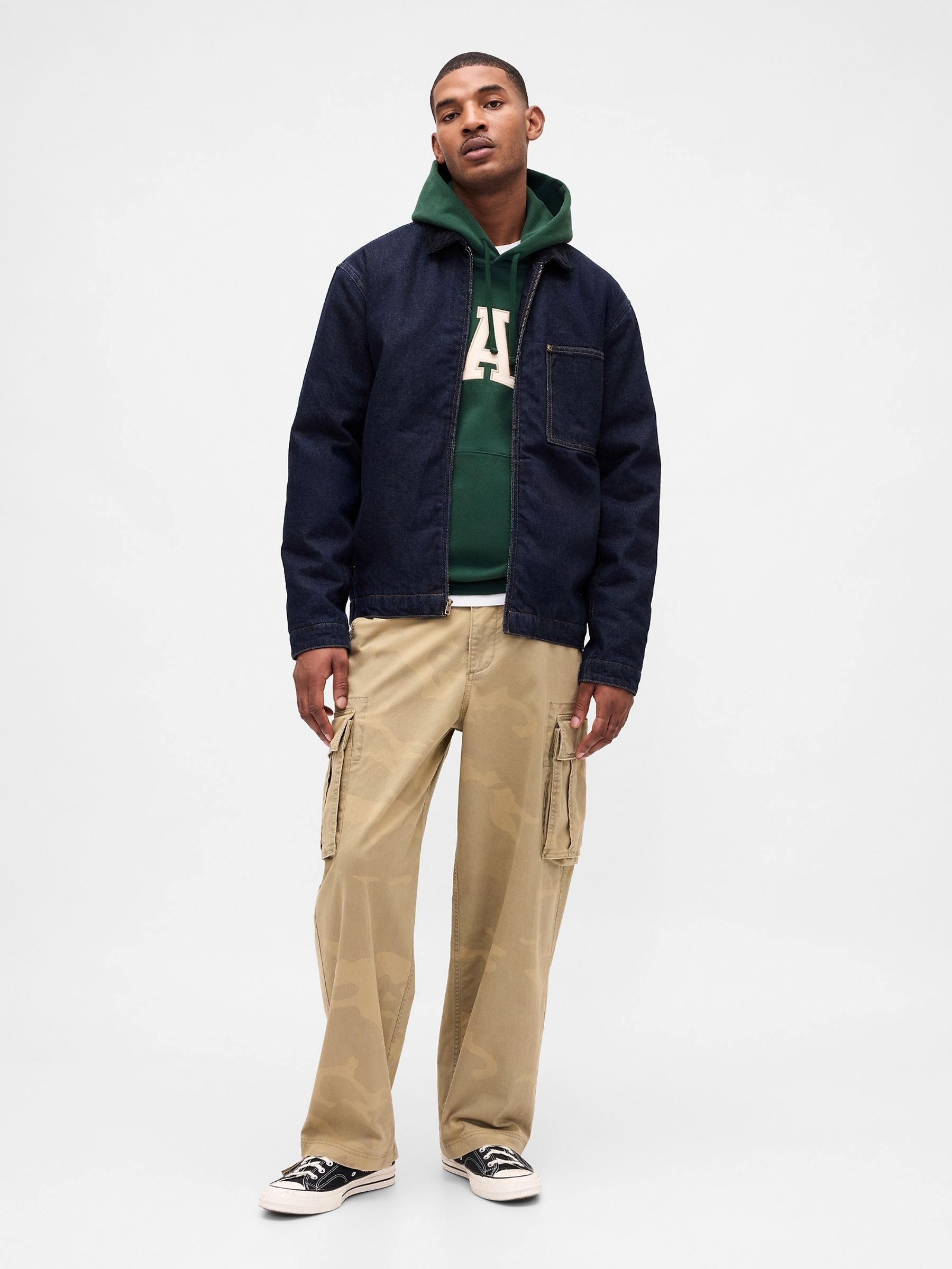 Green VintageSoft Arch Logo Hoodie - Image 3 of 4