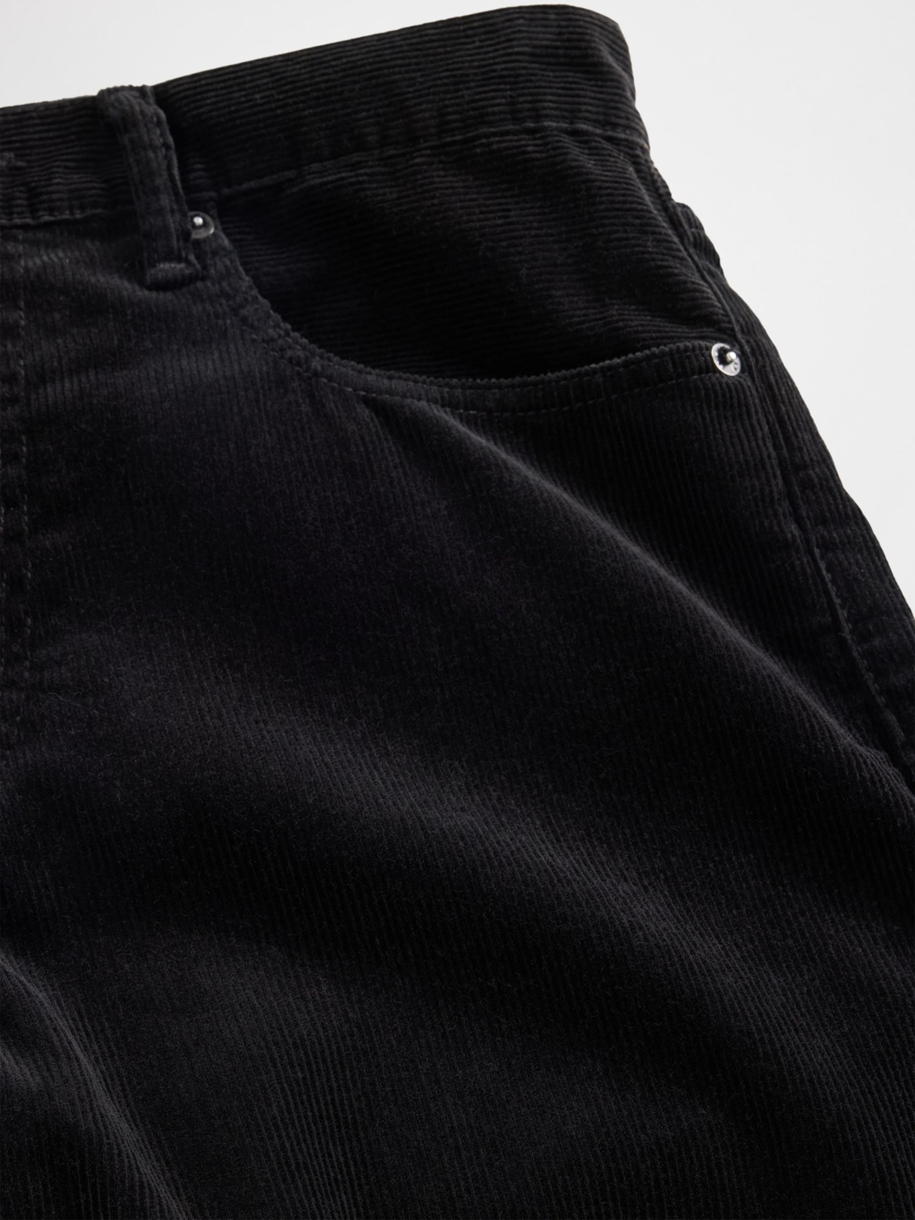 Black Corduroy Relaxed Straight Trousers - Image 5 of 5
