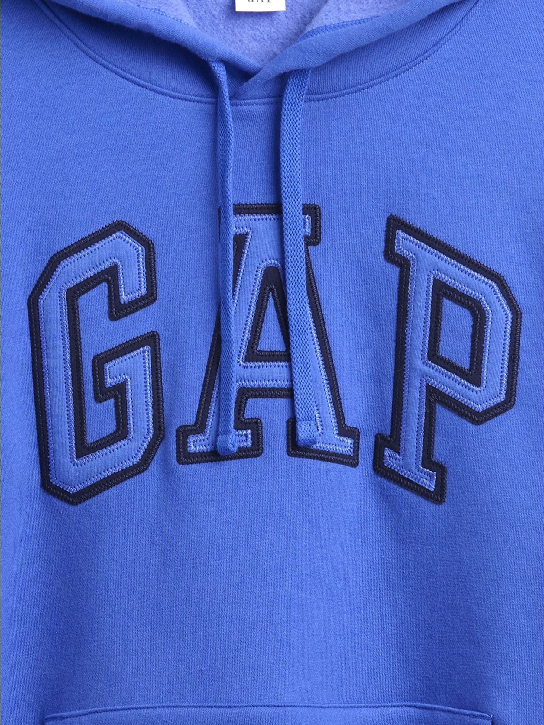 Blue Relaxed Logo Hoodie - Image 4 of 4 Blue Relaxed Logo Hoodie - Image 4 of 4