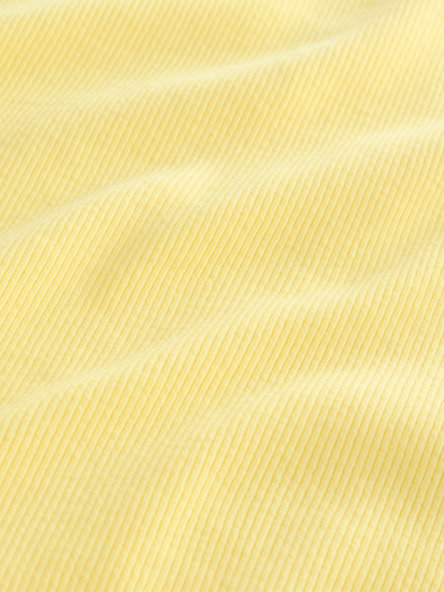 Yellow Essential Ribbed Crew Neck T-Shirt - Image 4 of 4