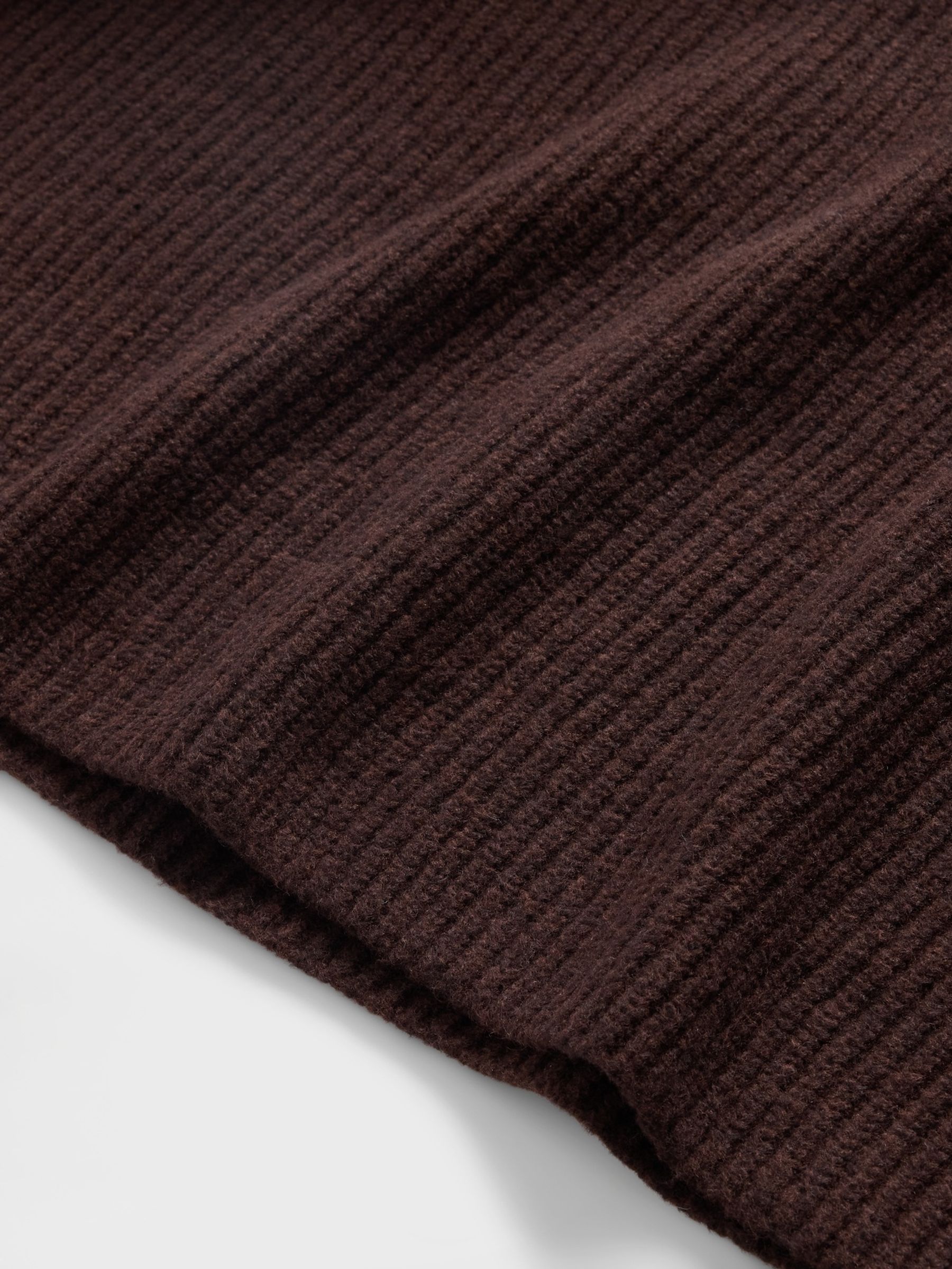 Brown CashSoft Shaker Stitch Turtle Neck Jumper - Image 5 of 5 Brown CashSoft Shaker Stitch Turtle Neck Jumper - Image 5 of 5