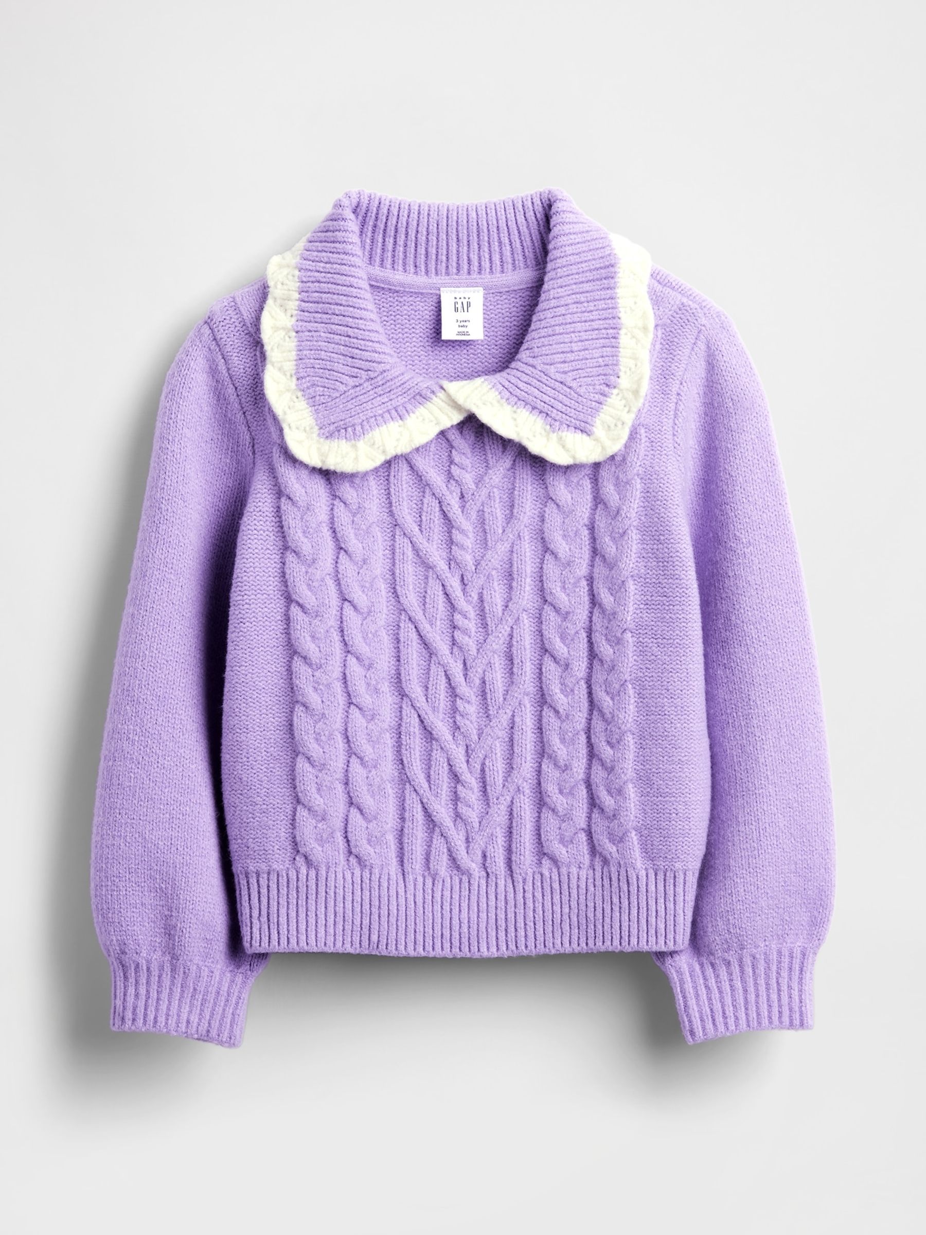 Purple CashSoft Collared Jumper - Image 2 of 3 Purple CashSoft Collared Jumper - Image 2 of 3