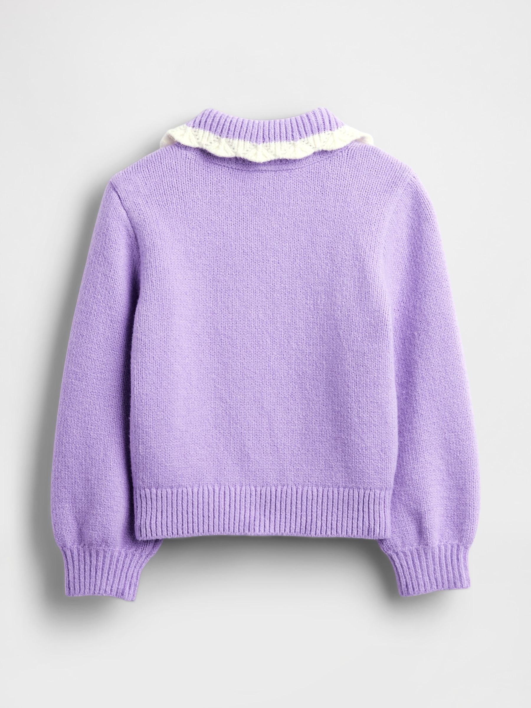 Purple CashSoft Collared Jumper - Image 3 of 3