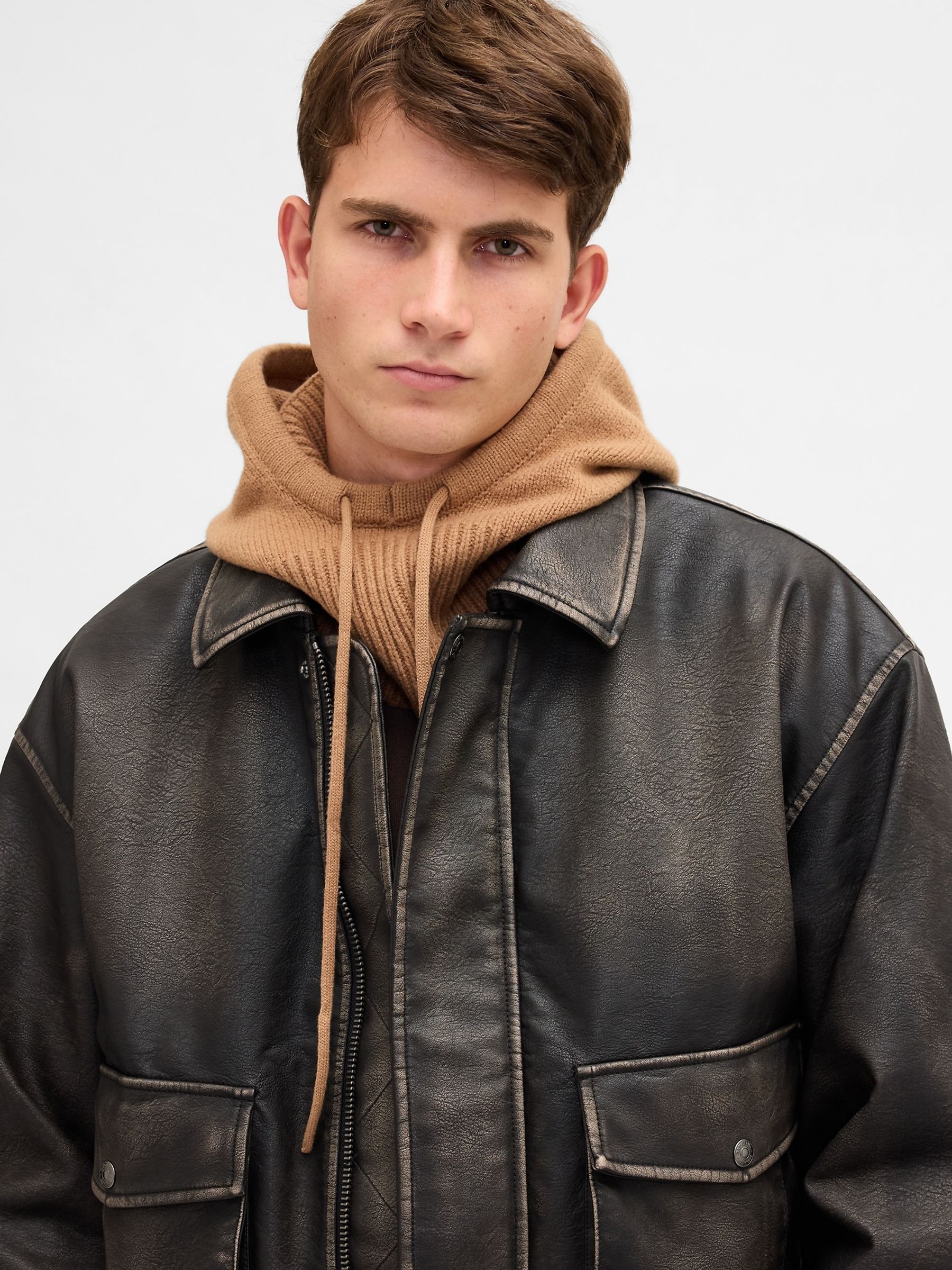 Beige CashSoft Drawcord Hood Hat - Image 2 of 3