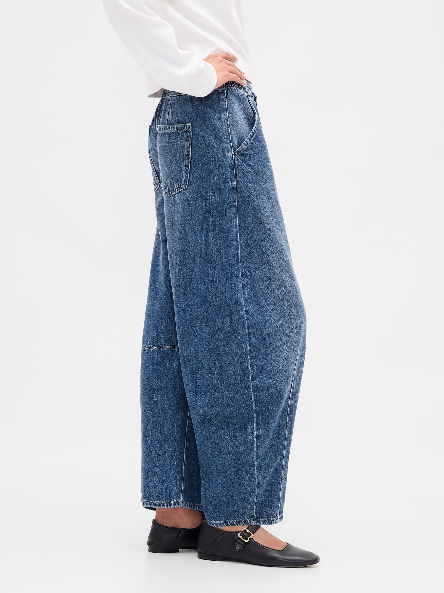 Blue Mid Waisted UltraSoft Easy Horseshoe Jeans - Image 3 of 6