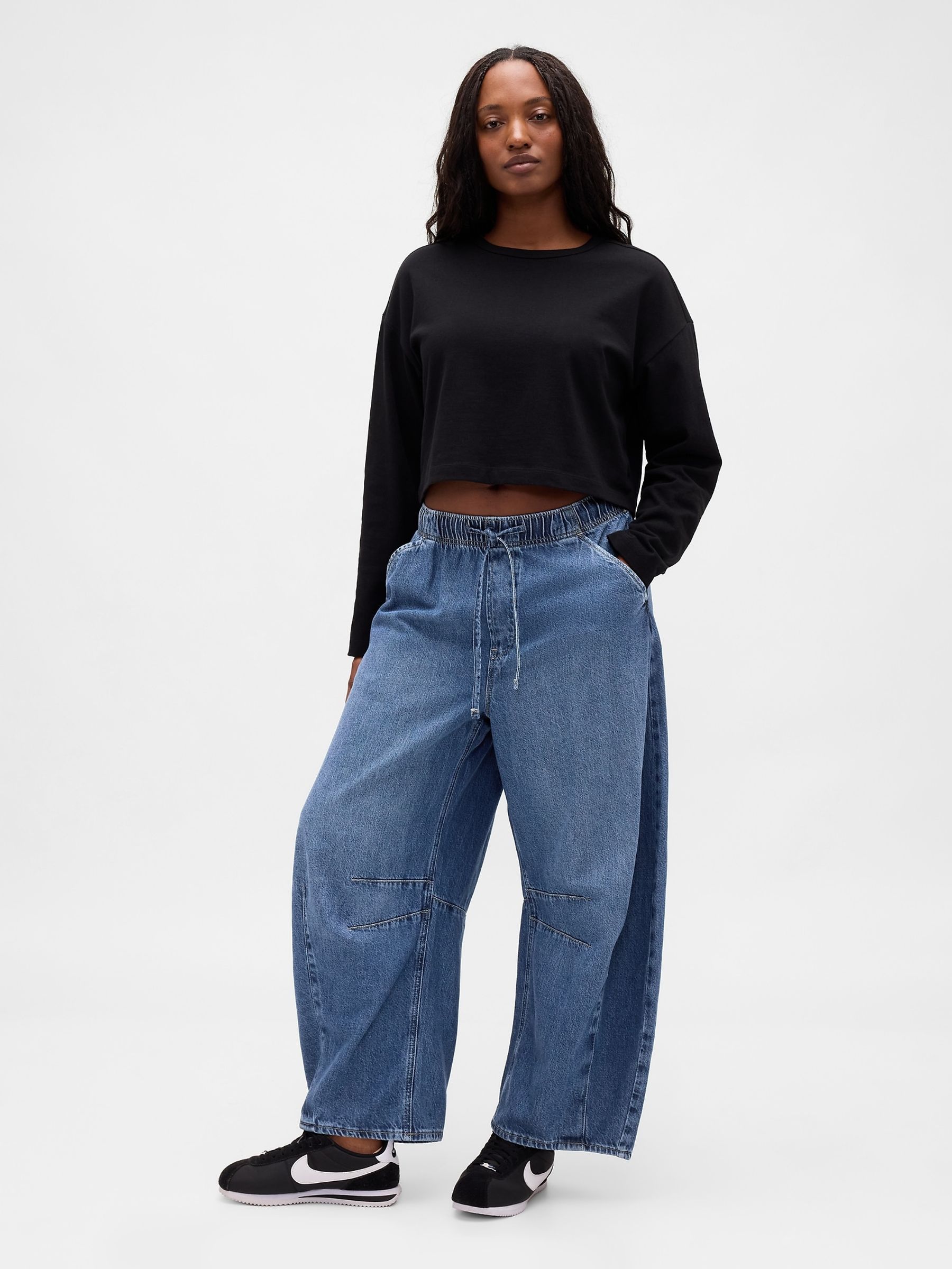 Blue Mid Waisted UltraSoft Easy Horseshoe Jeans - Image 4 of 6