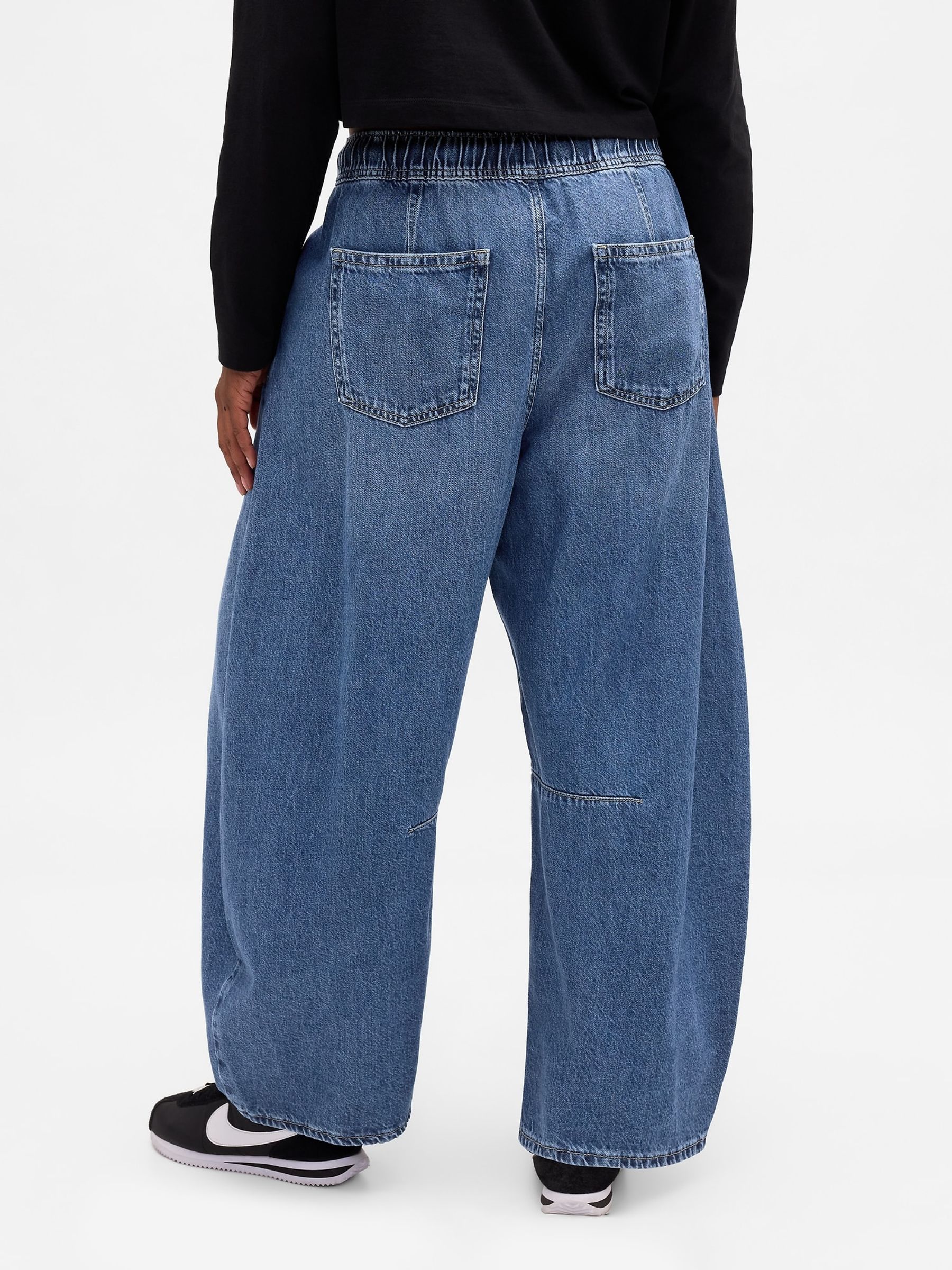 Blue Mid Waisted UltraSoft Easy Horseshoe Jeans - Image 5 of 6