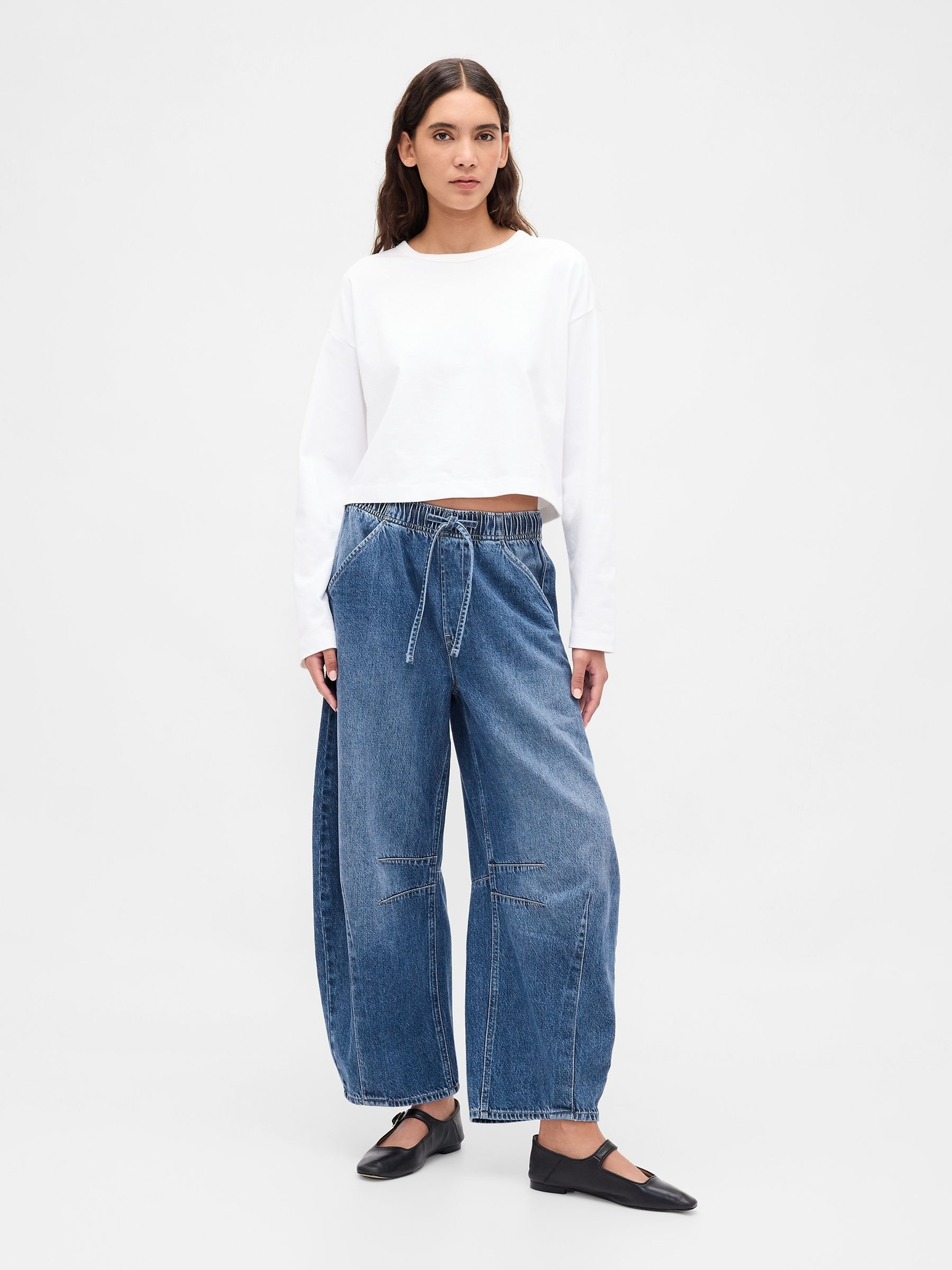Blue Mid Waisted UltraSoft Easy Horseshoe Jeans - Image 6 of 6