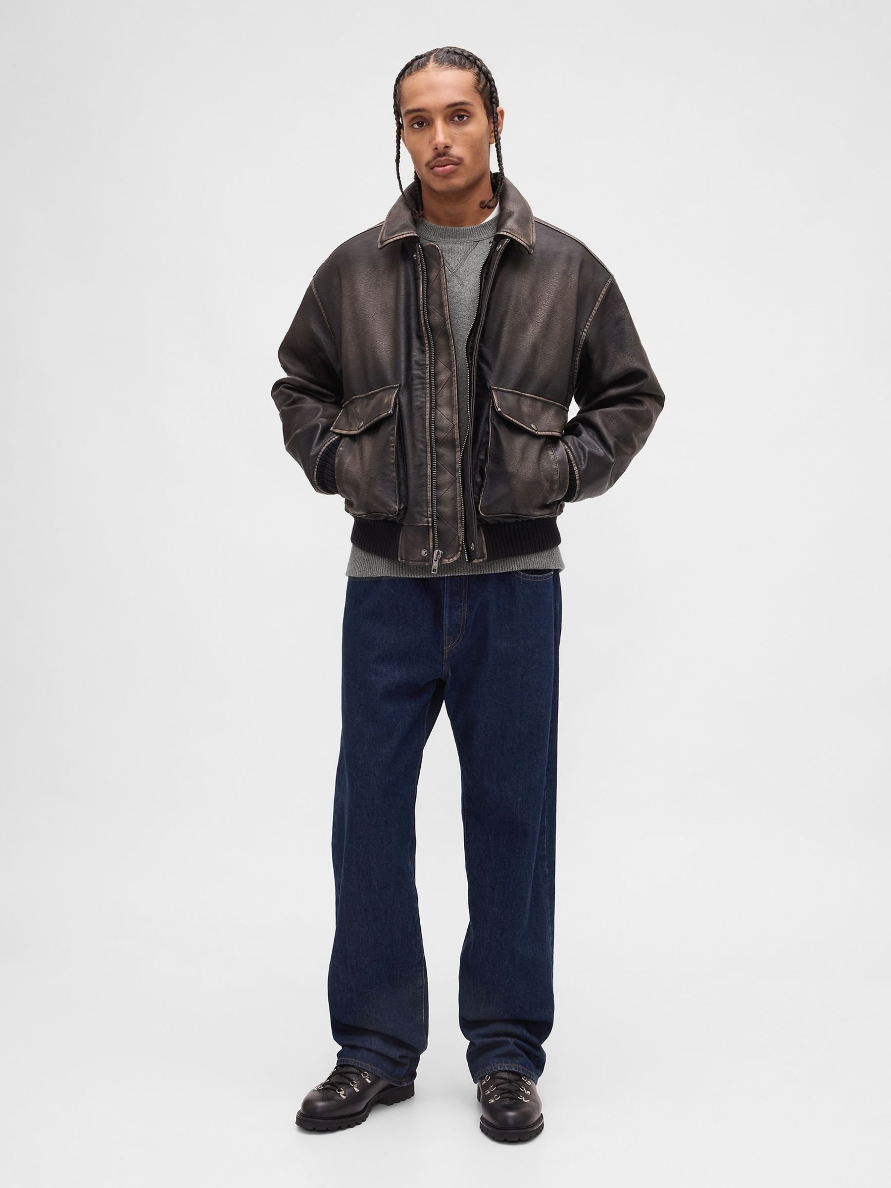 Grey Heavyweight CashSoft Crew Neck Jumper - Image 6 of 7