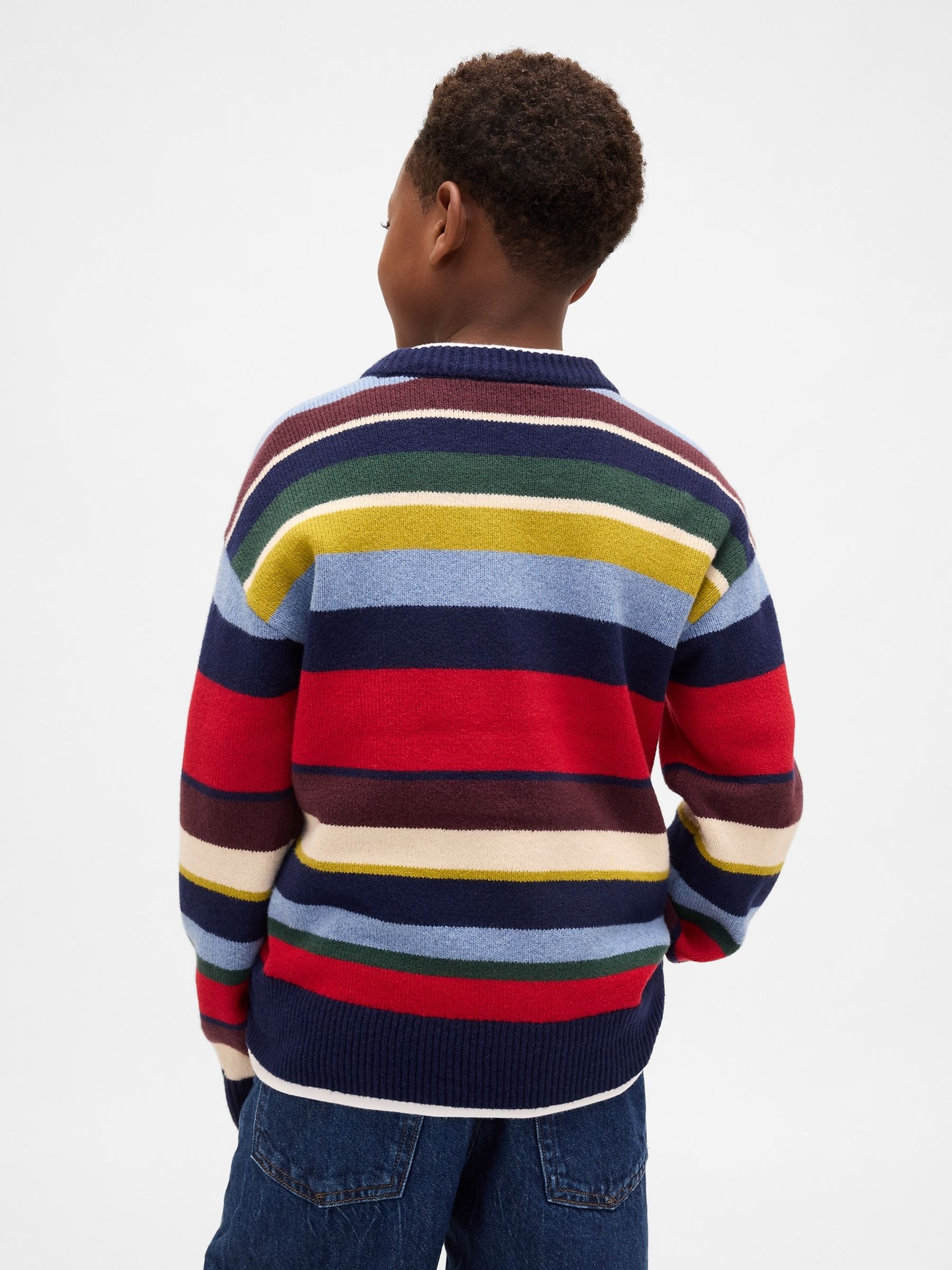 Multi CashSoft Relaxed Crew Neck Jumper (4-13yrs) - Image 2 of 5