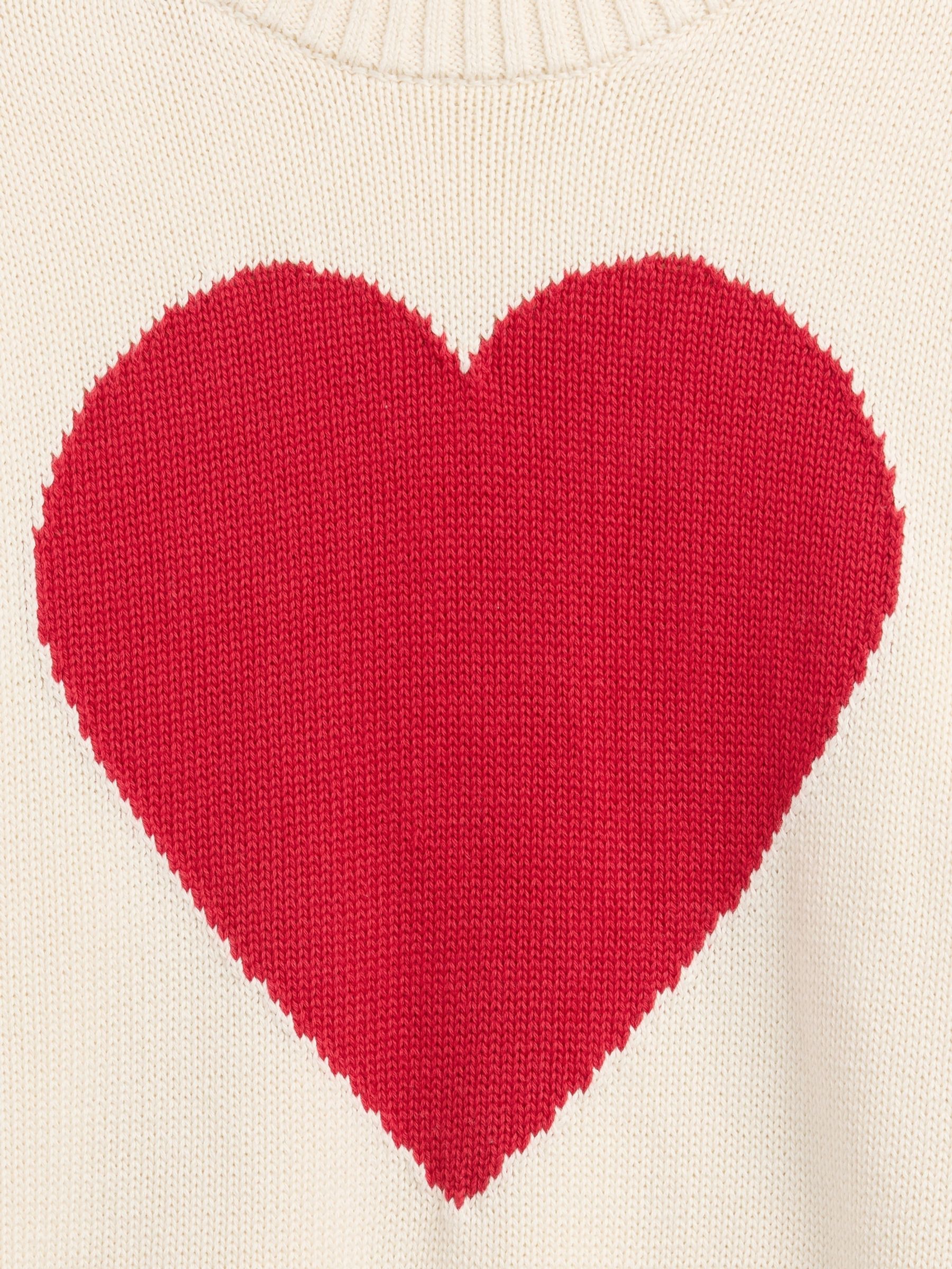 White Relaxed Cropped Intarsia Sweatshirt - Image 4 of 5