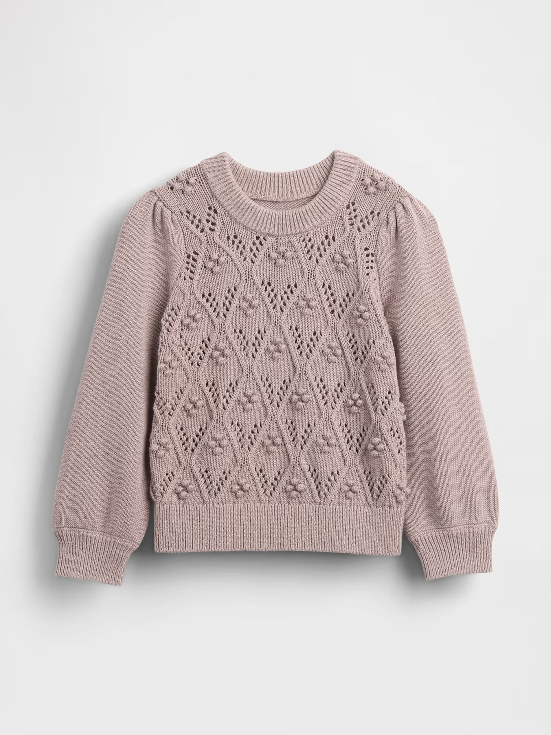Pink Mauve Puff Sleeve Jumper - Image 1 of 2