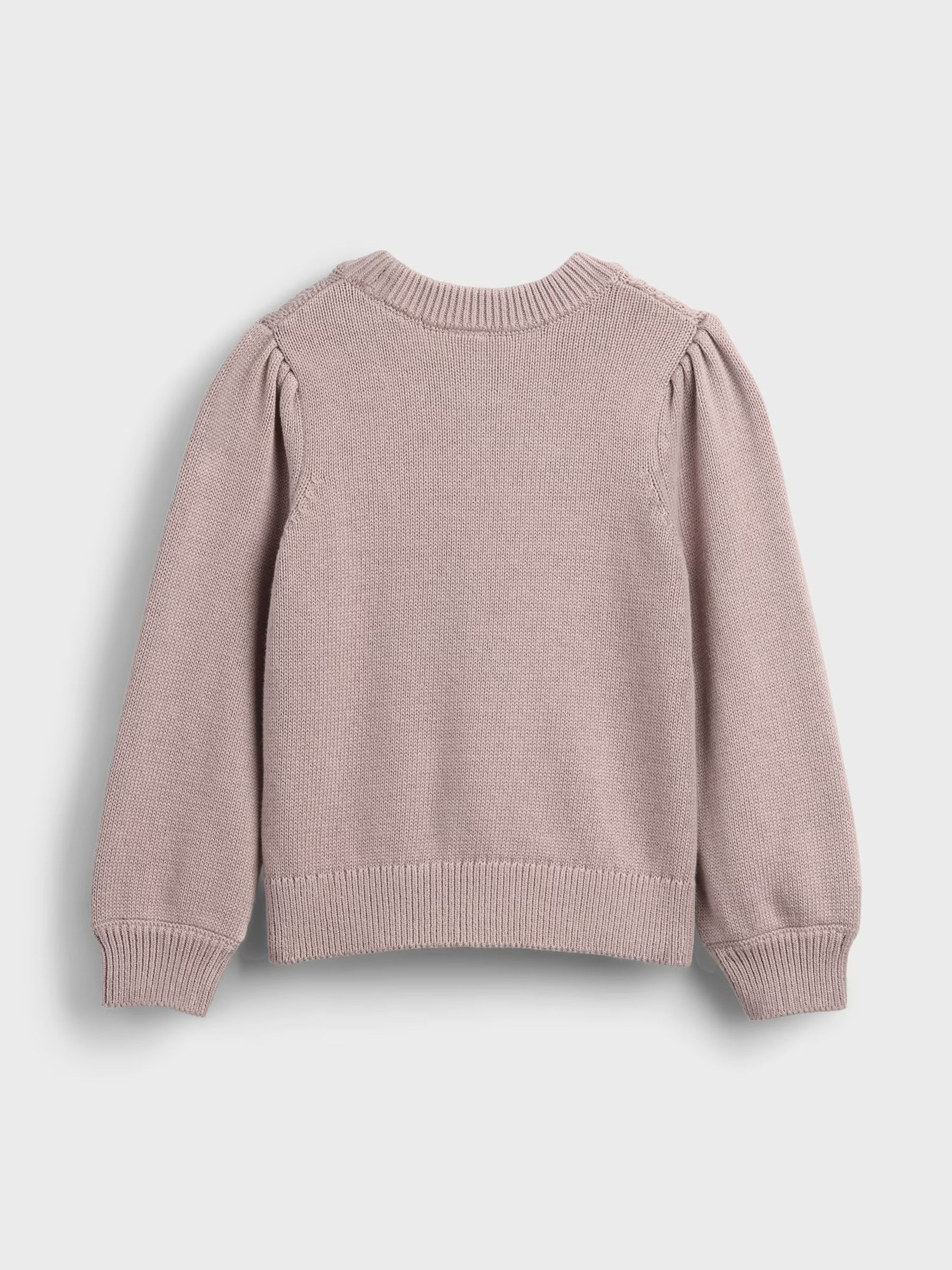 Pink Mauve Puff Sleeve Jumper - Image 2 of 2
