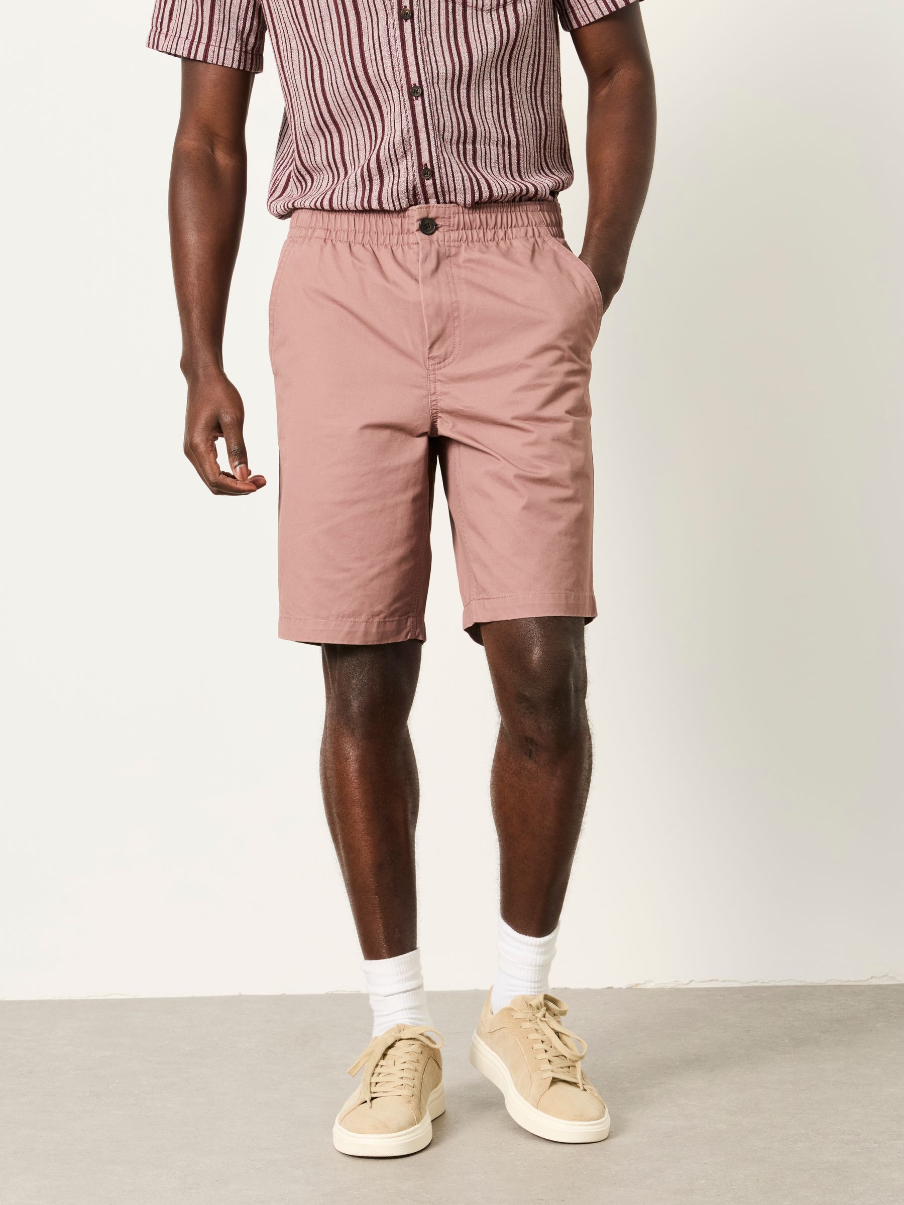 Selsey Dusky Pink Pull On Shorts - Image 1 of 6