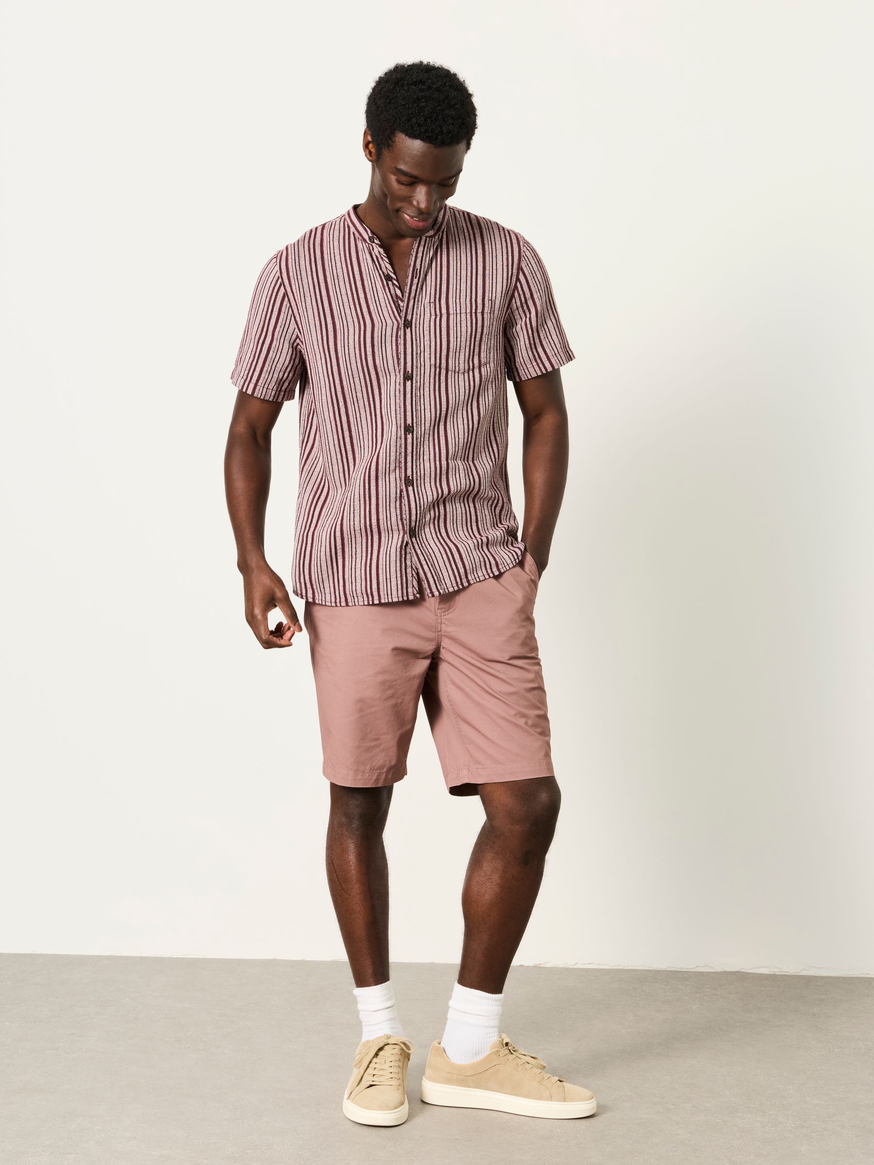 Selsey Dusky Pink Pull On Shorts - Image 5 of 6