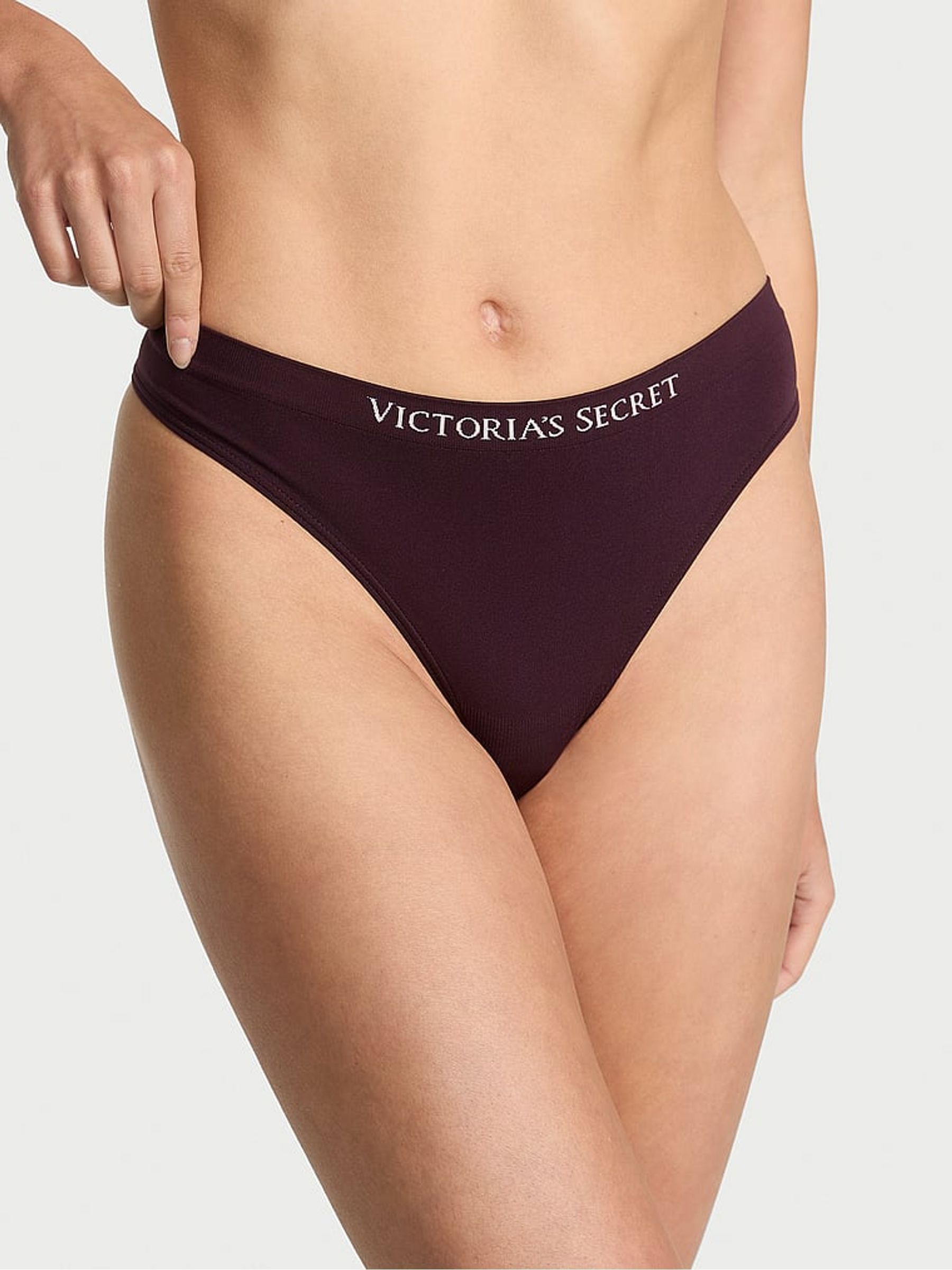 Winter Wine Red Thong Knickers - Image 1 of 2