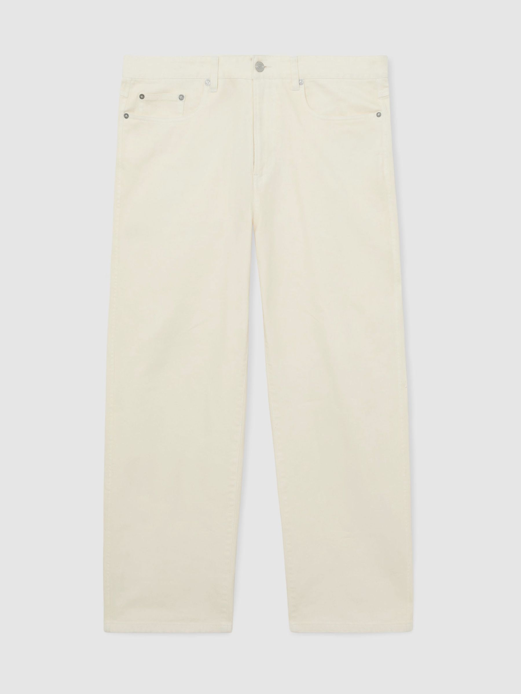 Monogram Relaxed-Fit Jeans in White - image 1