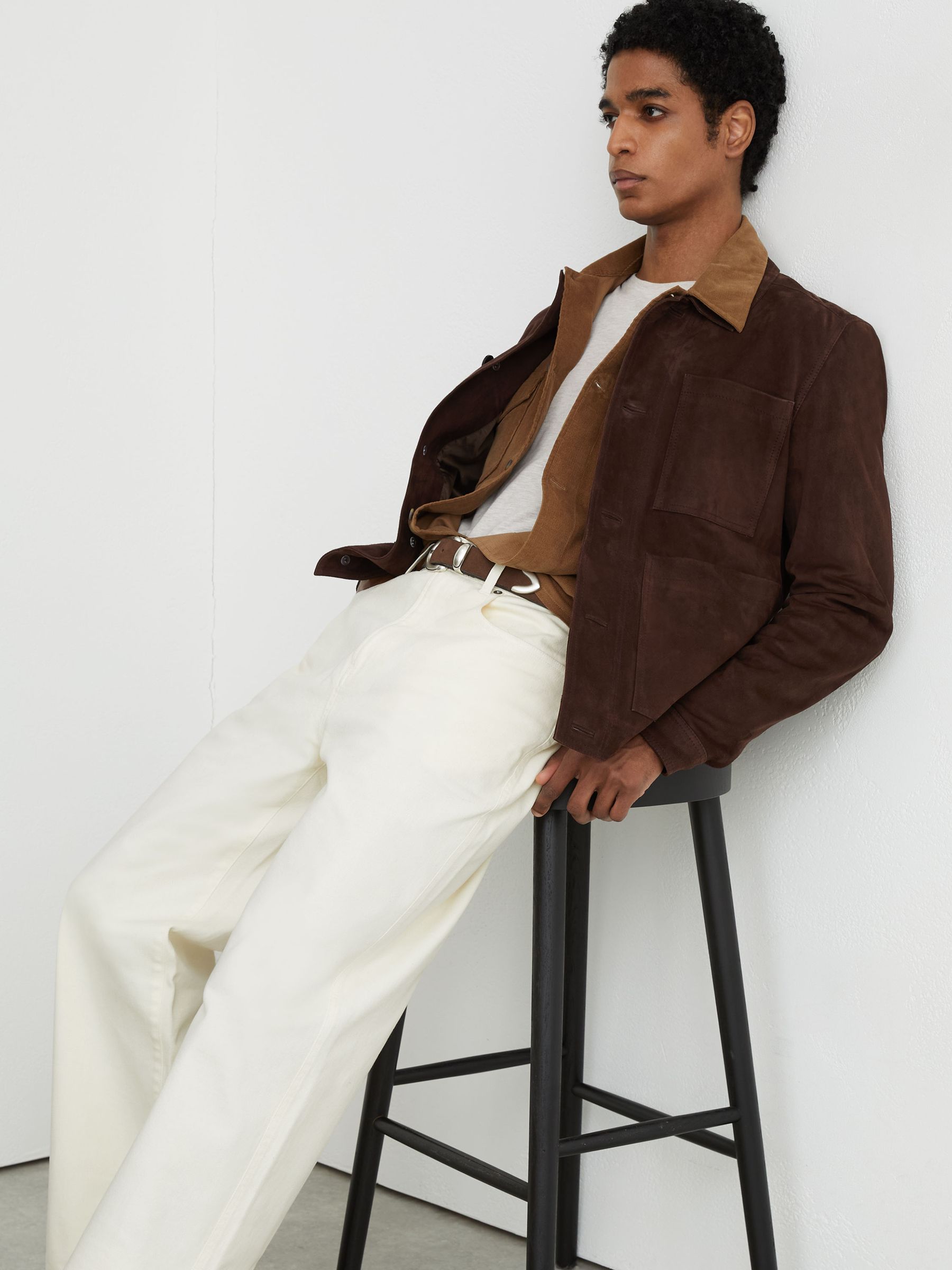 Monogram Relaxed-Fit Jeans in White - image 5