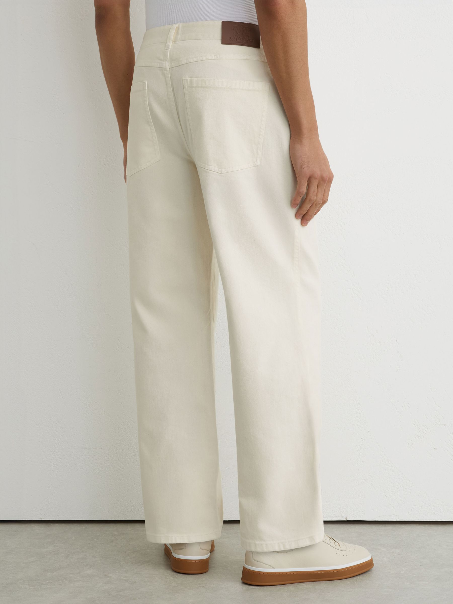 Monogram Relaxed-Fit Jeans in White - image 3