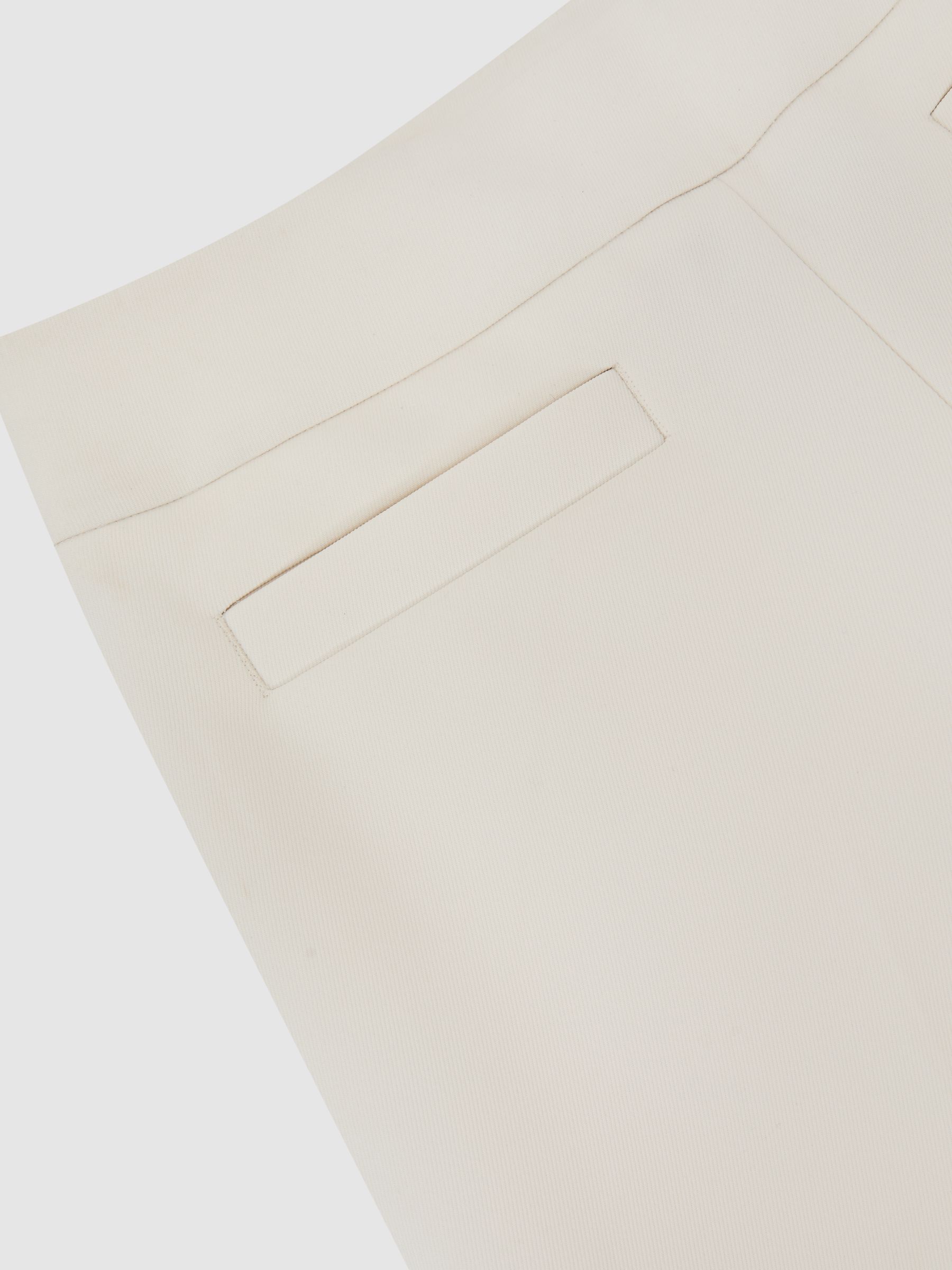 Welt-Pocket Tapered Trousers in Cream - image 4