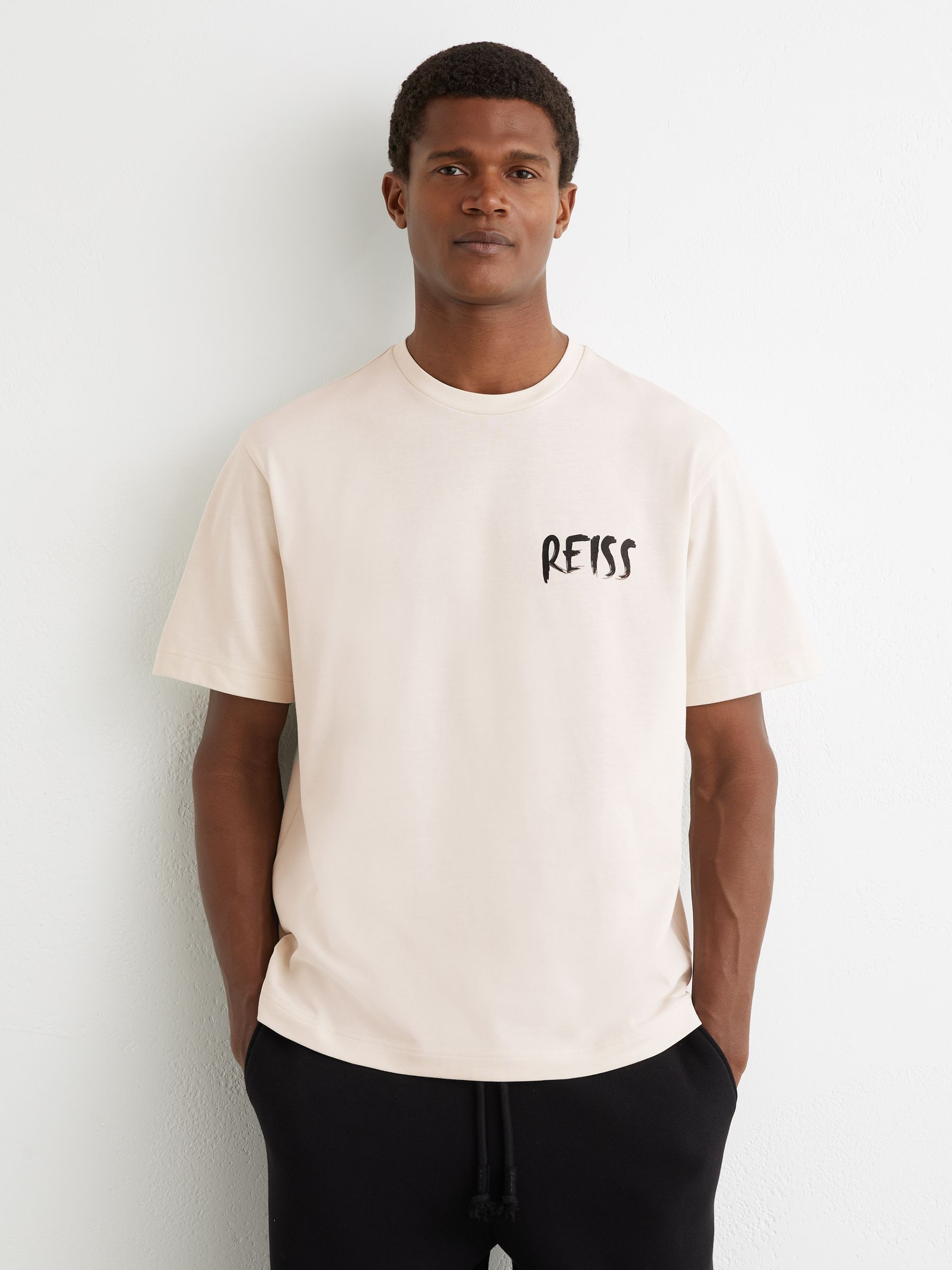 Logo-Print Relaxed-Fit T-Shirt in Light Stone - image 5