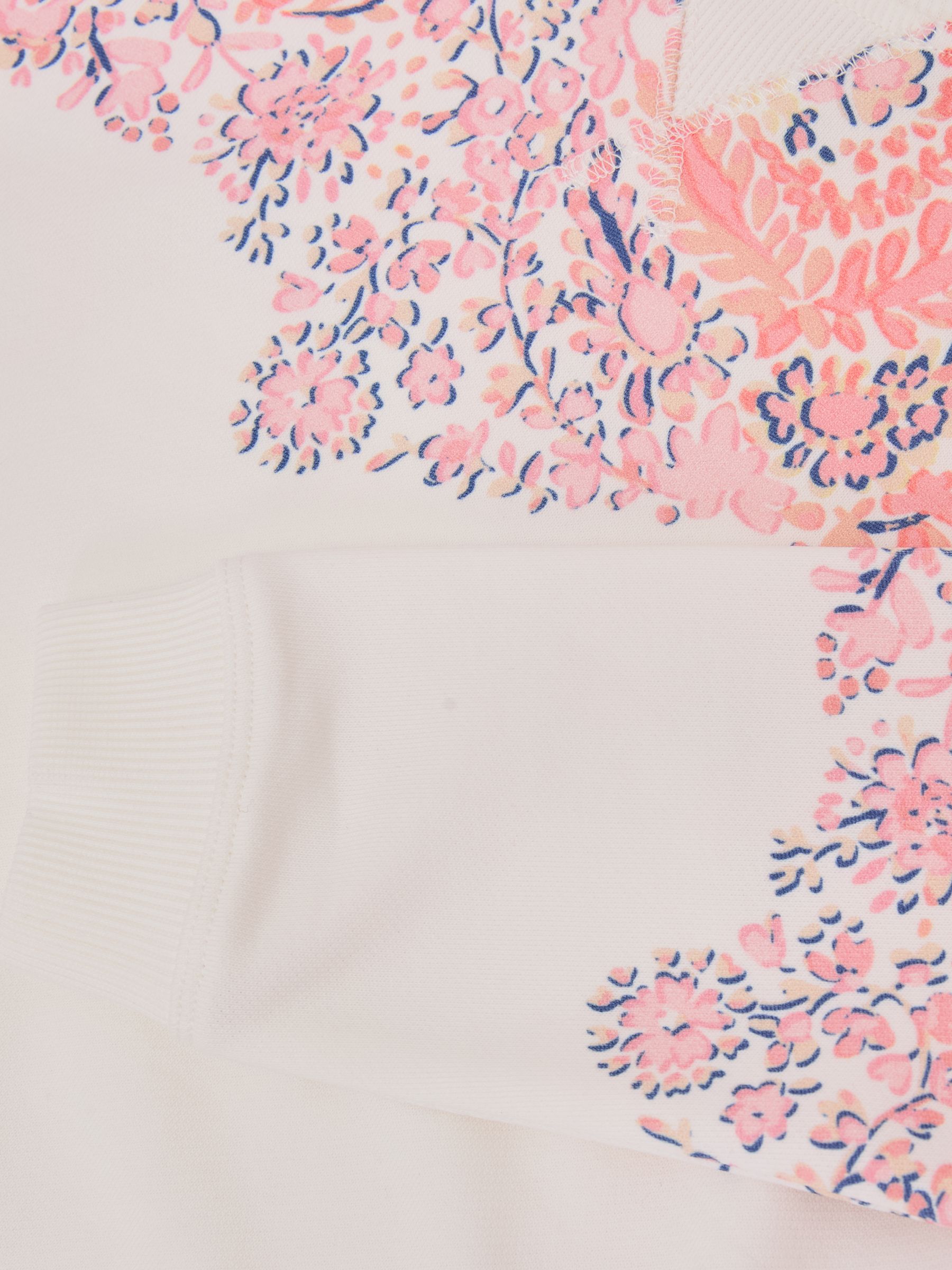 Floral-Print Sweatshirt and Shorts Set in Pink Print - Image 5 of 5