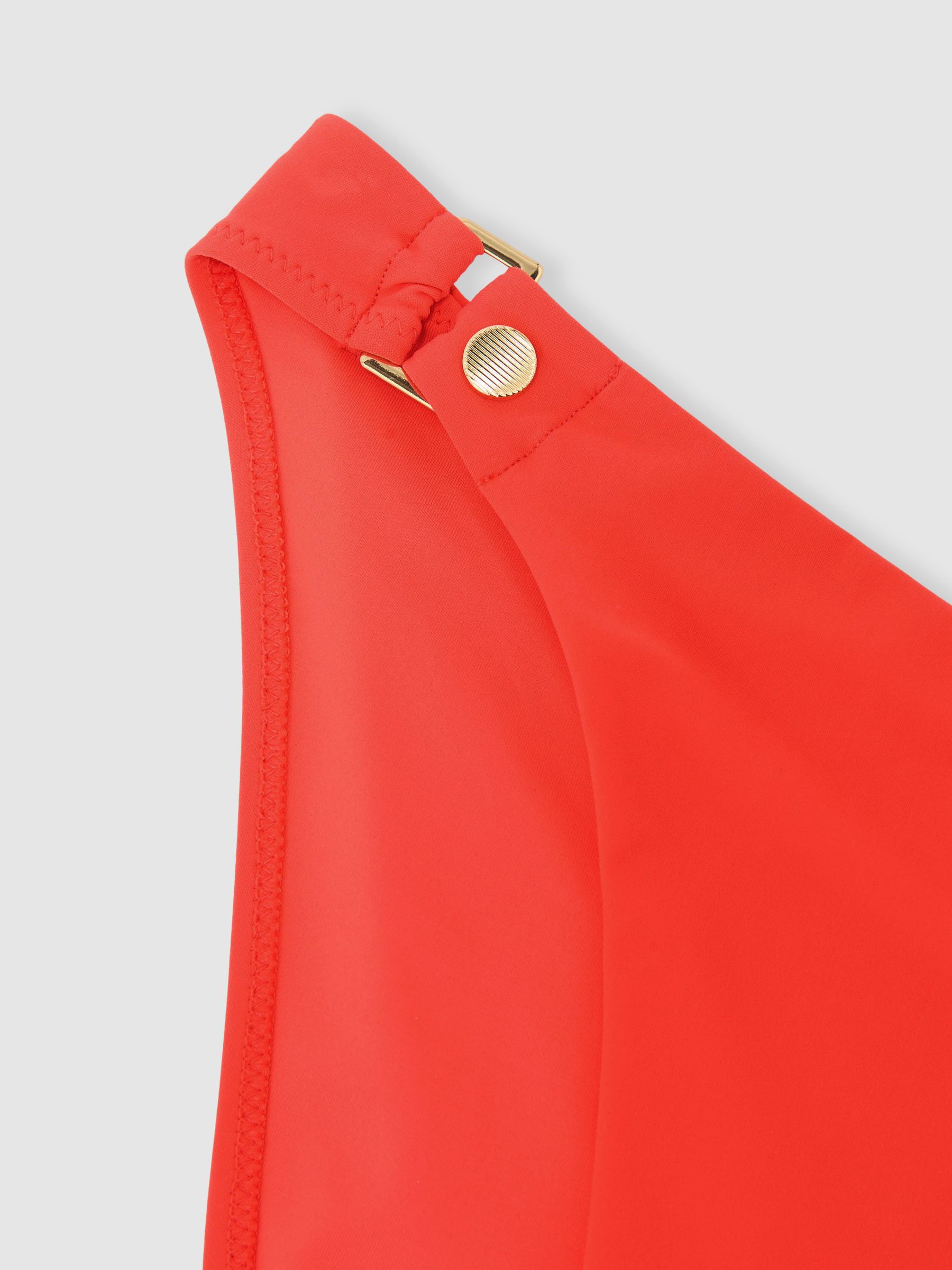 Stud-Detail Bikini Bottoms in Coral Orange - image 3