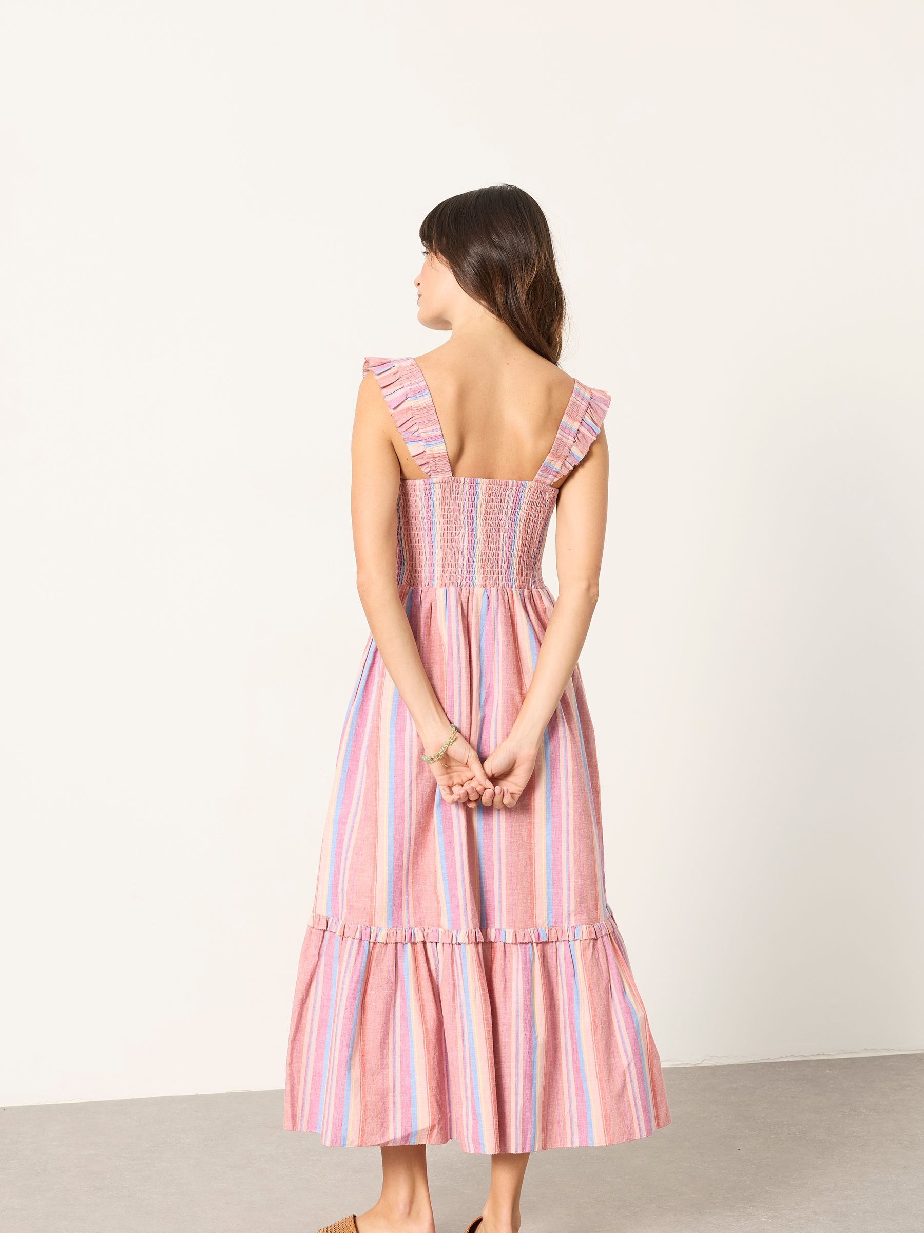 Eva Pink Regular Midi Dress - Image 2 of 6