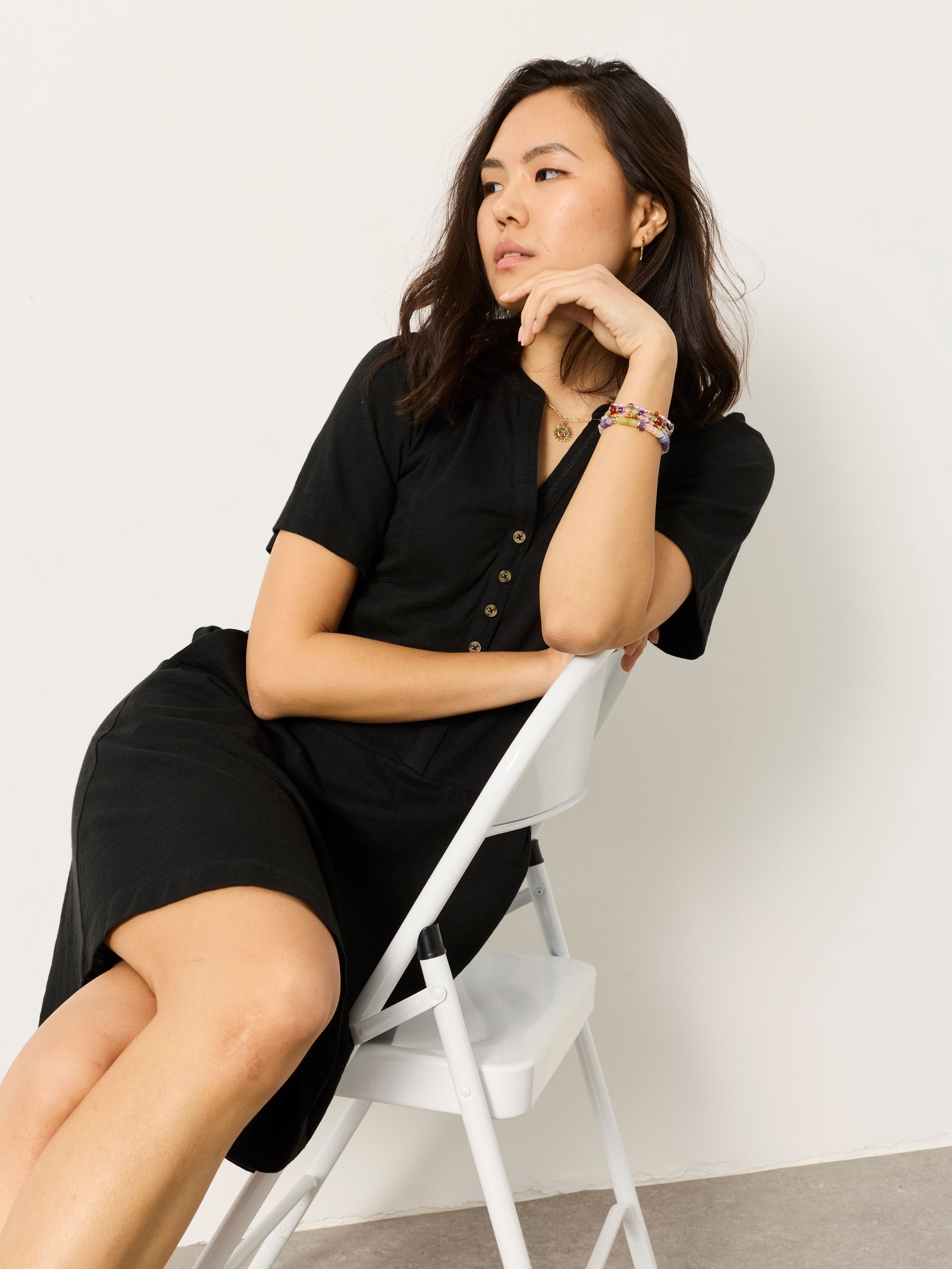 Maggie Black Regular Jersey Dress - Image 5 of 6