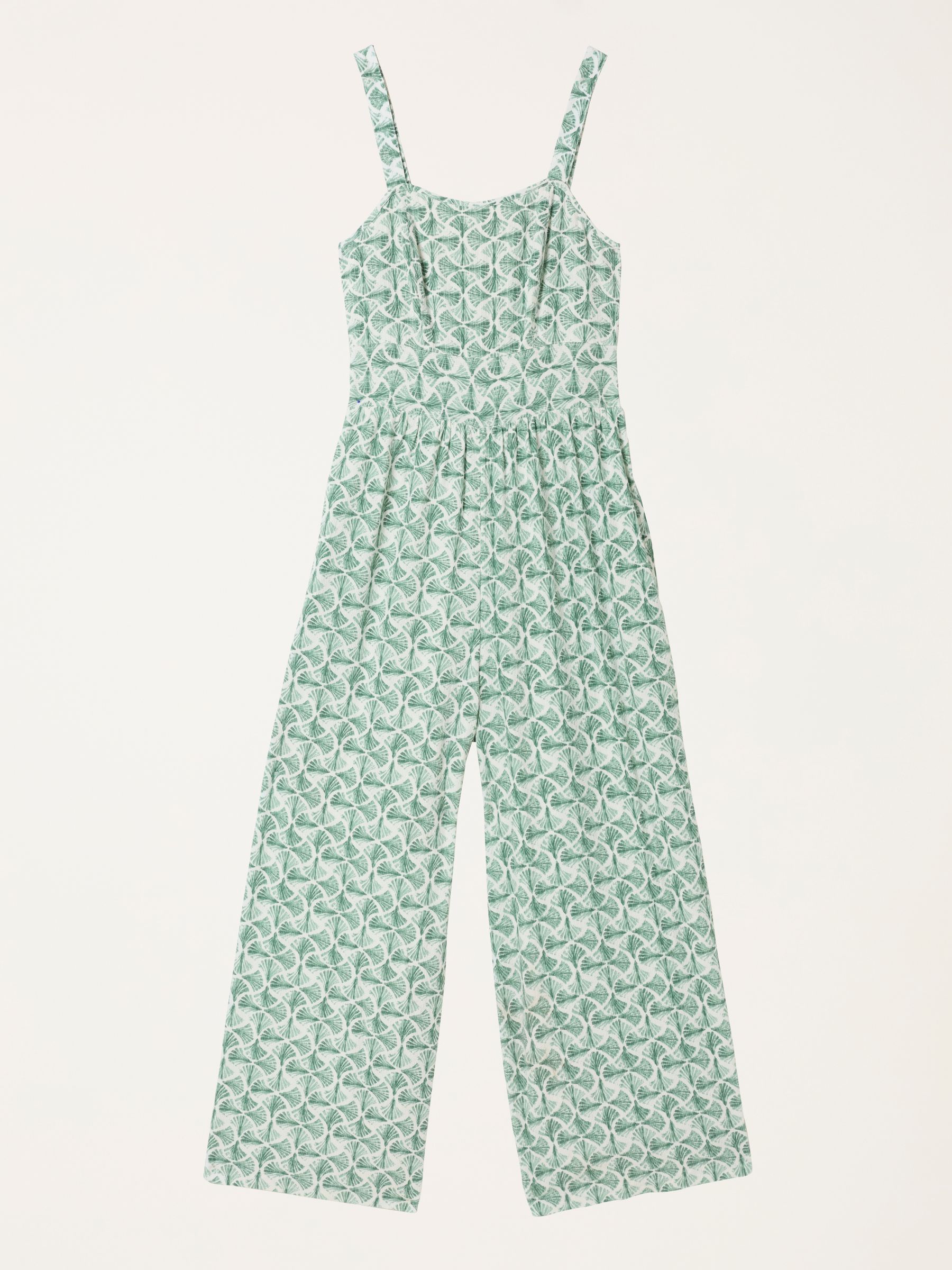 Ruby Green Fan Geo Regular Jumpsuit | FatFace USA
