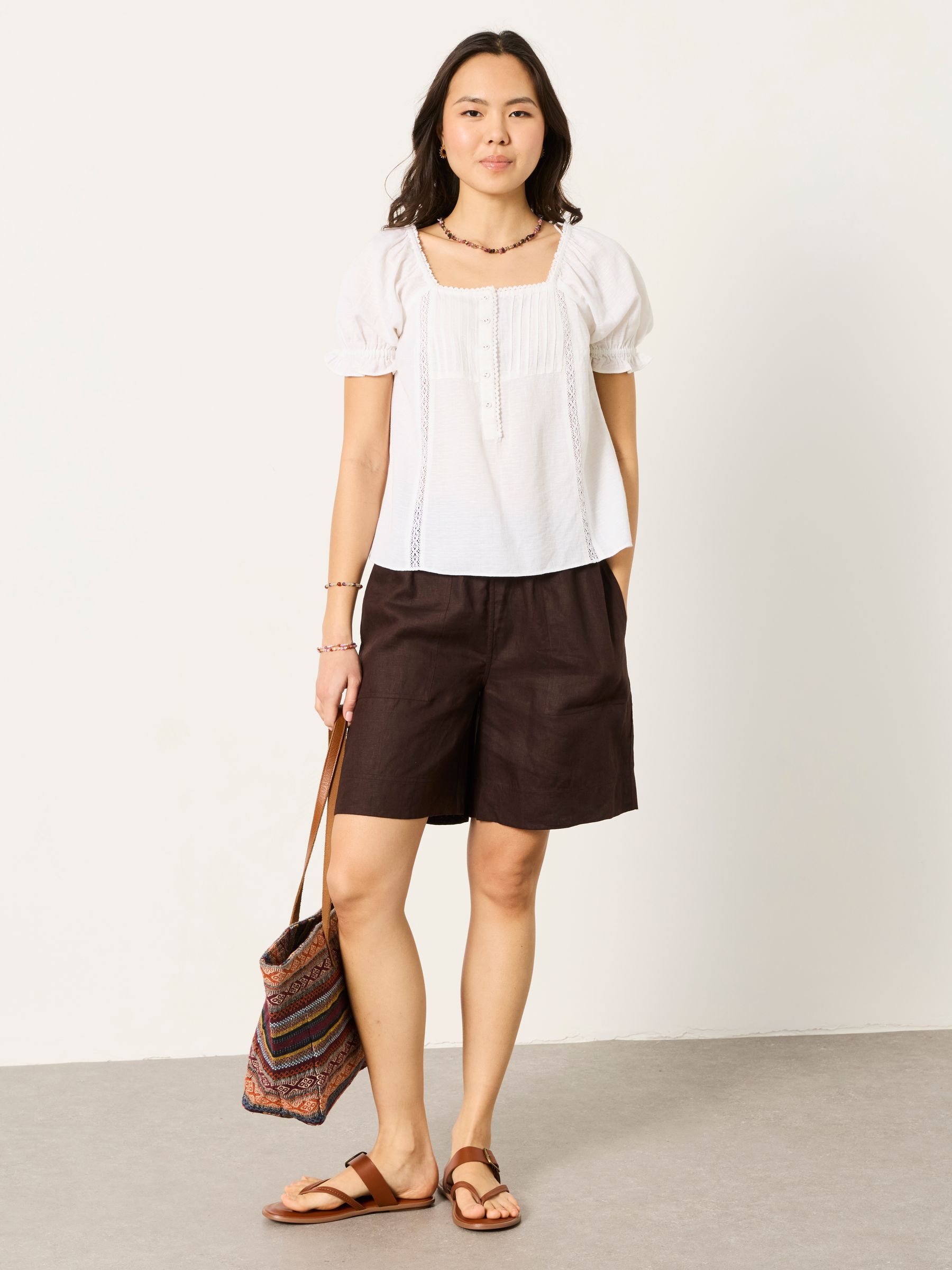 Jorden White Regular Blouse - Image 1 of 6