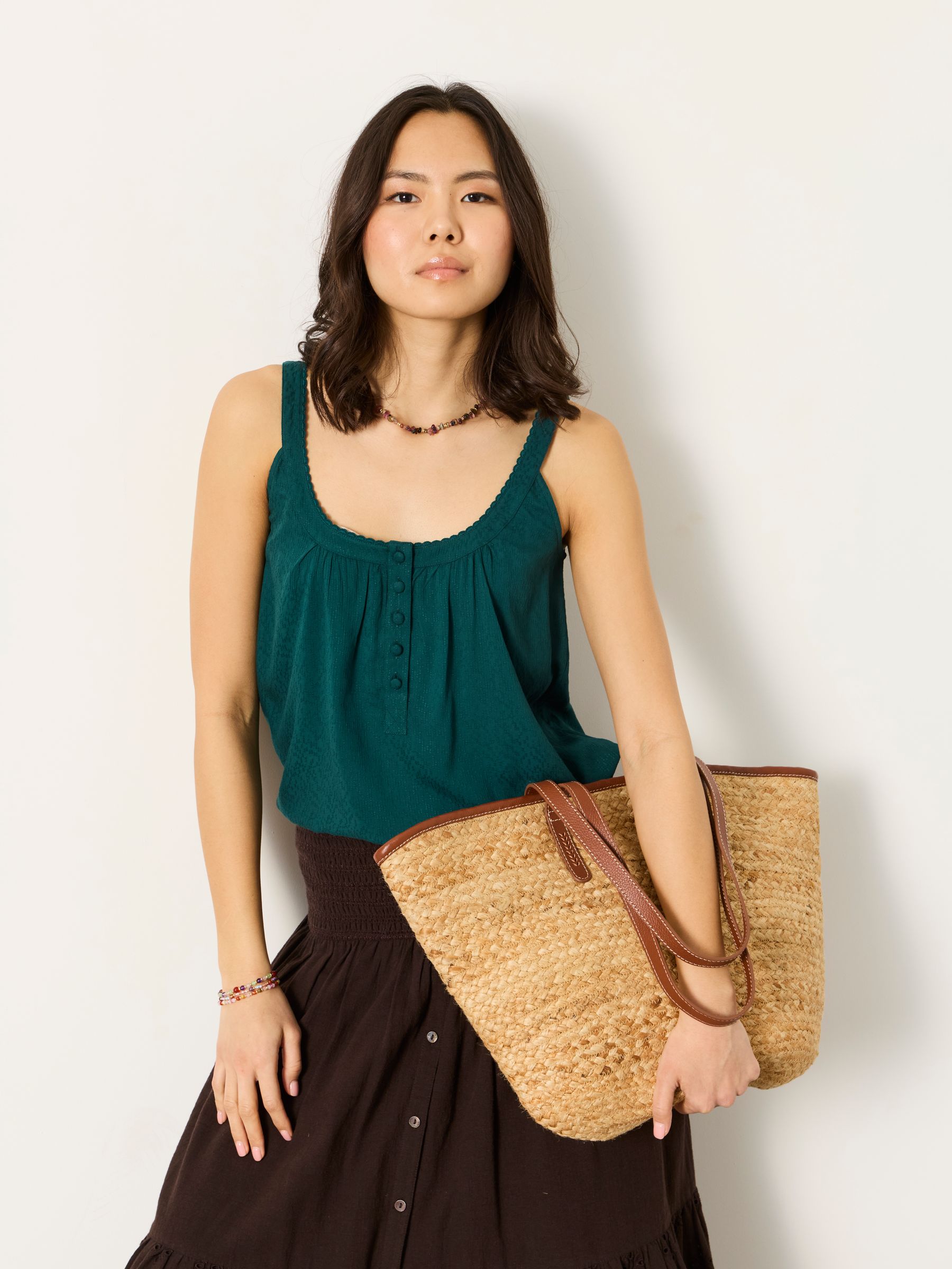 Layla Teal Blue Regular Cami - Image 4 of 6