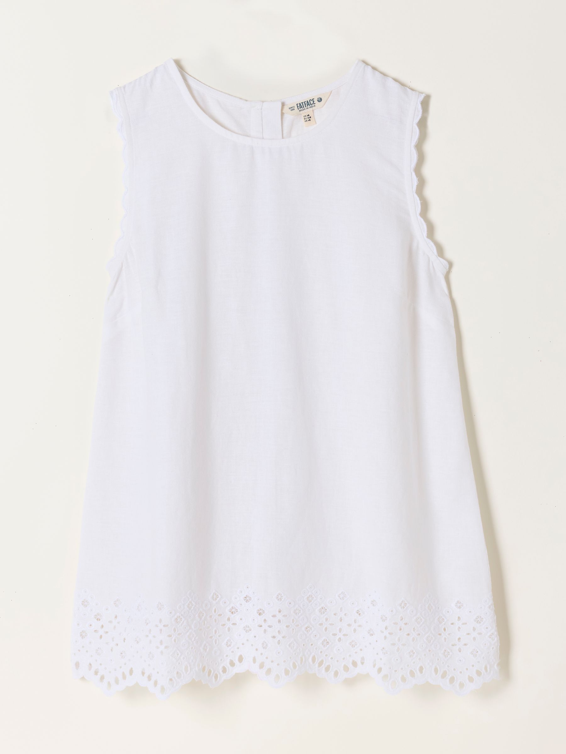 Ella White Regular Broderie Cami - Image 6 of 6