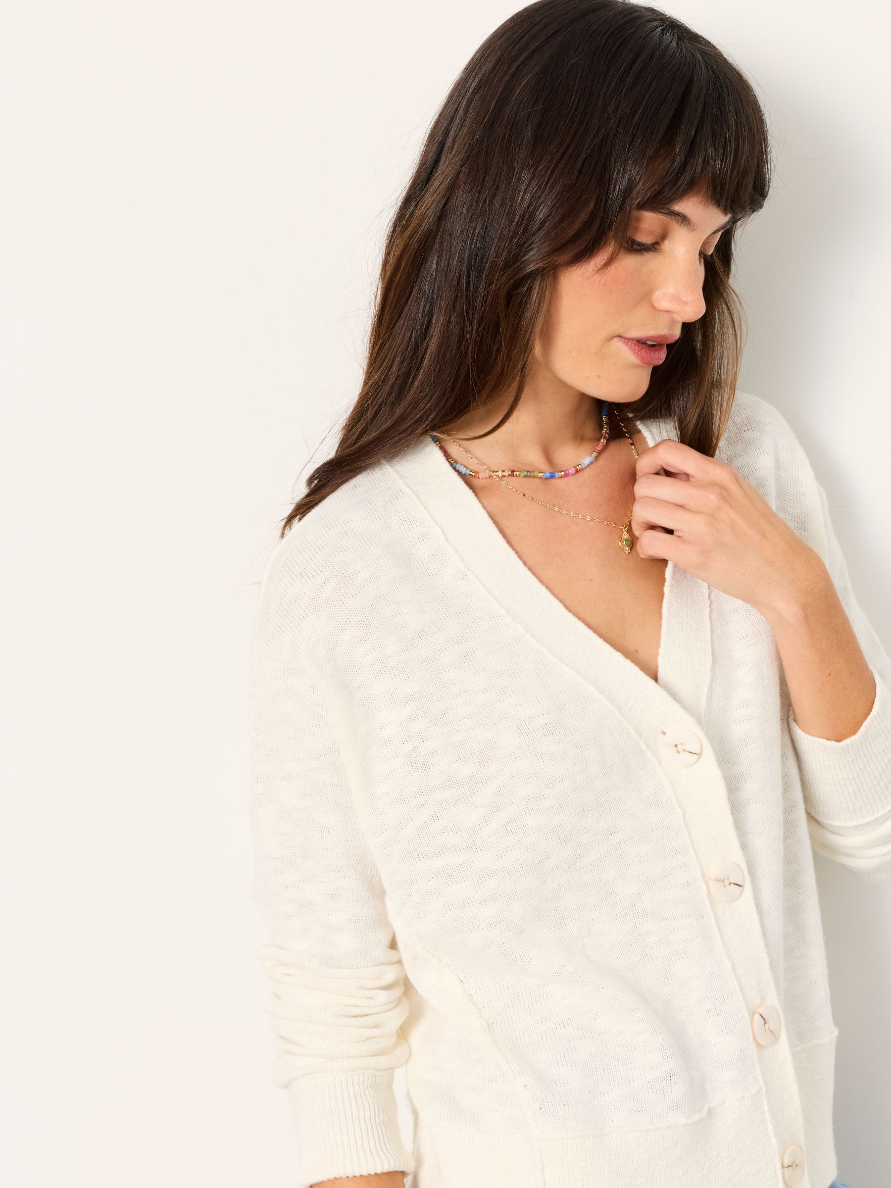 Suzie White Knitted Cardigan - Image 3 of 5