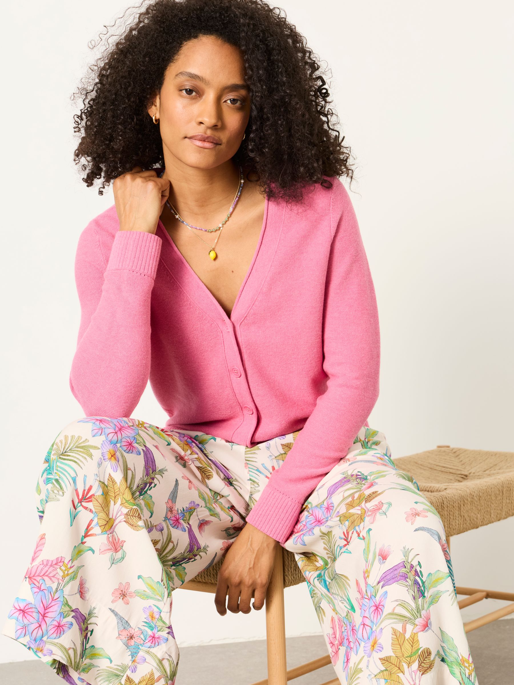Lucee Pink Knitted Cardigan - Image 4 of 6
