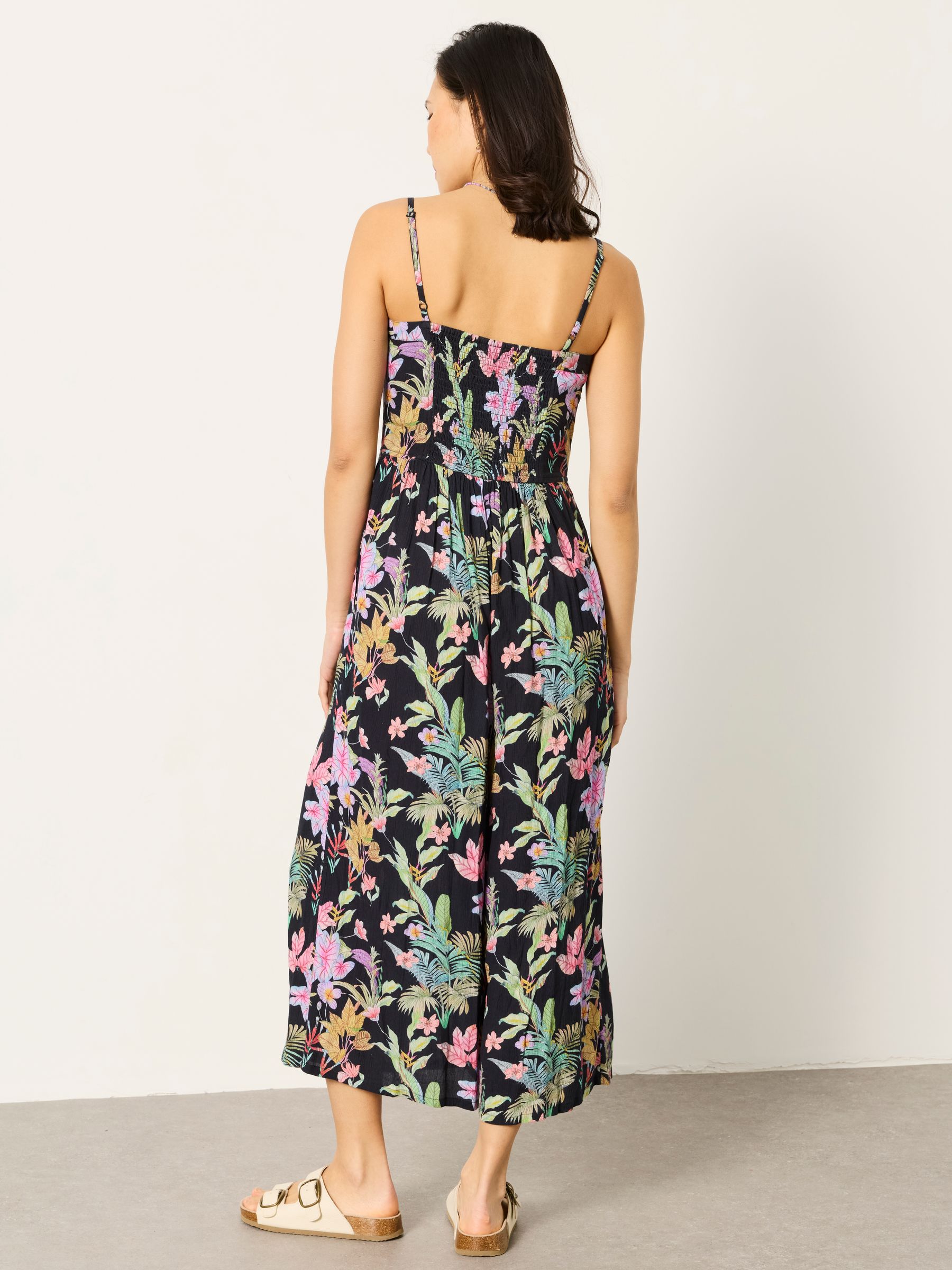 Salma Black Tropical Jumpsuit - Image 3 of 7