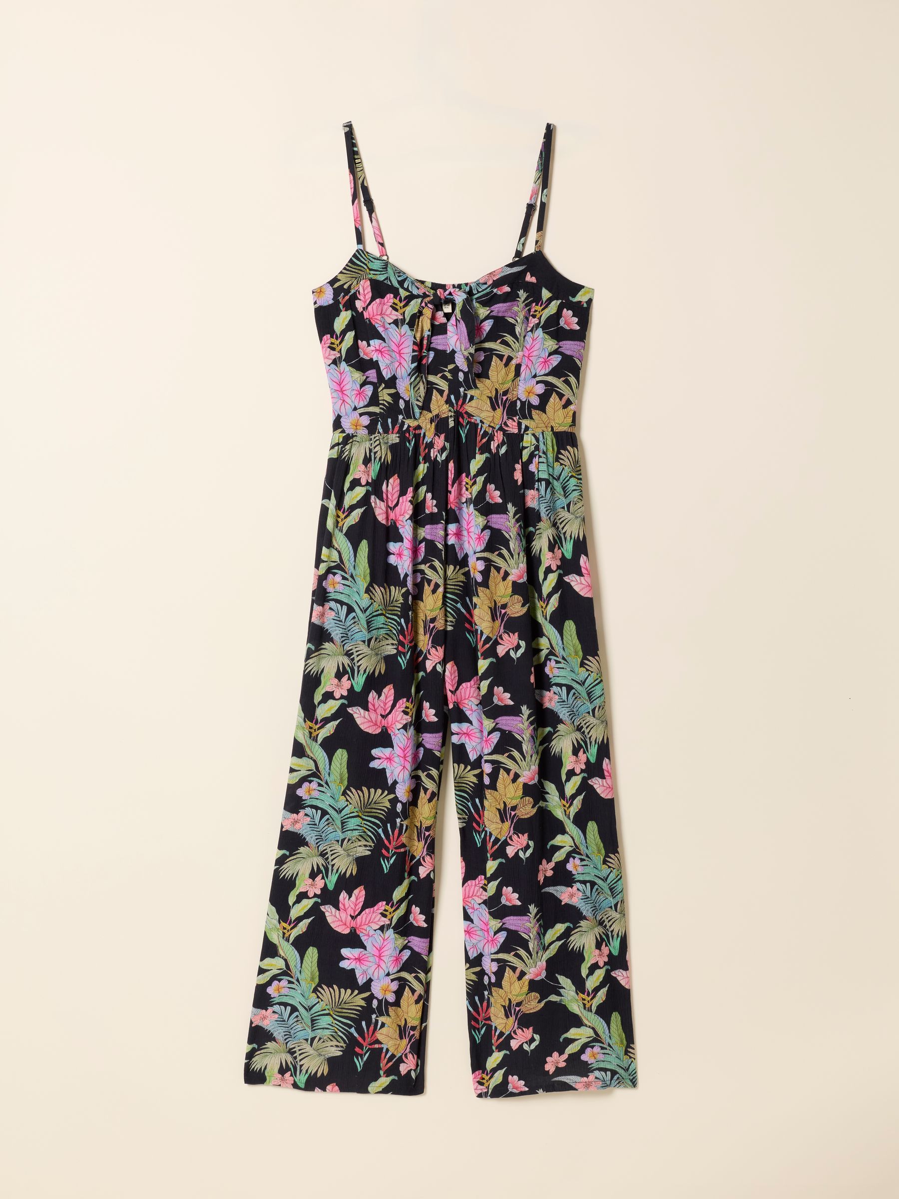 Salma Black Tropical Jumpsuit - Image 7 of 7