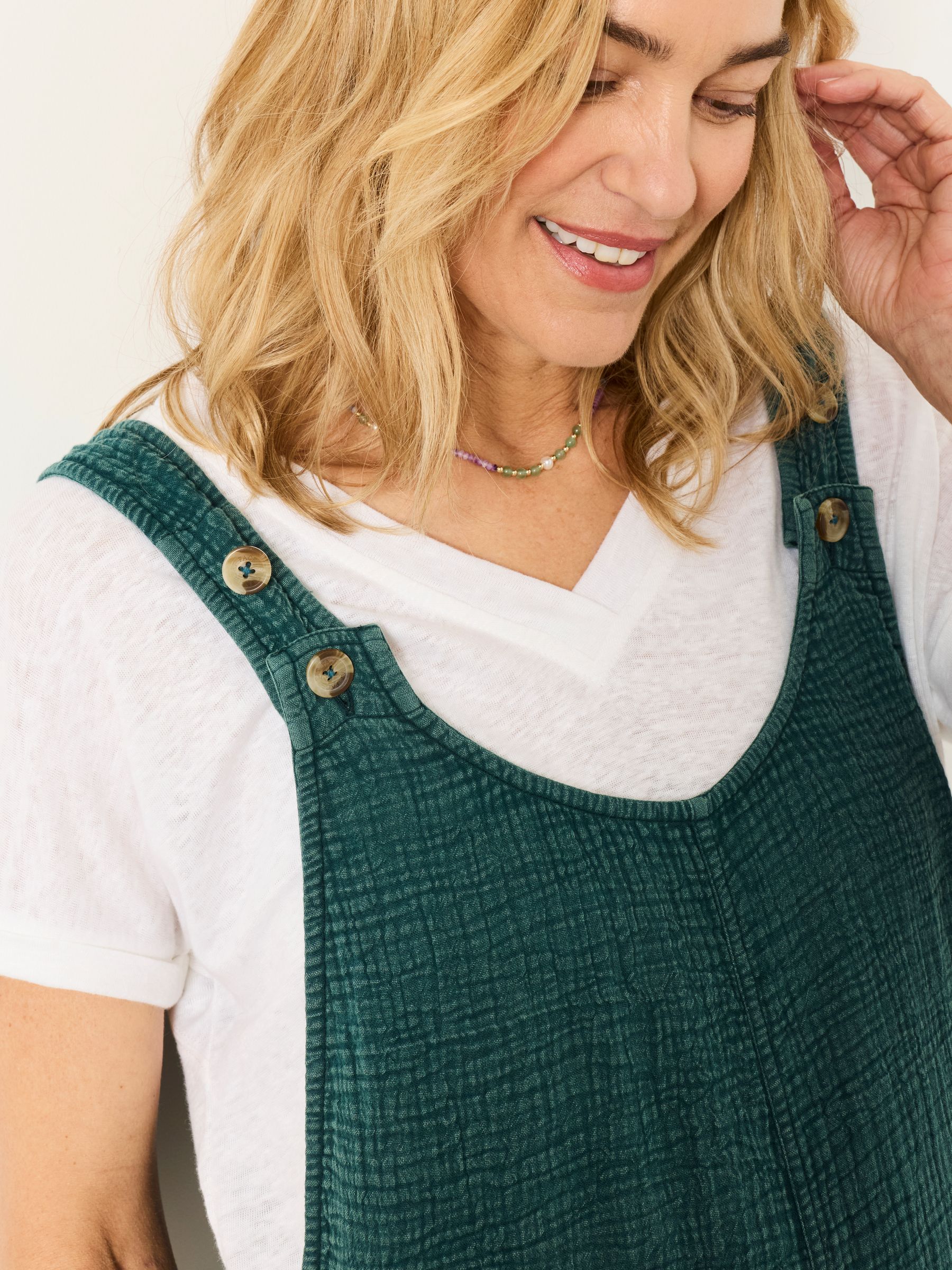 Teal Blue Regular Raffles Jumpsuit - Image 5 of 6