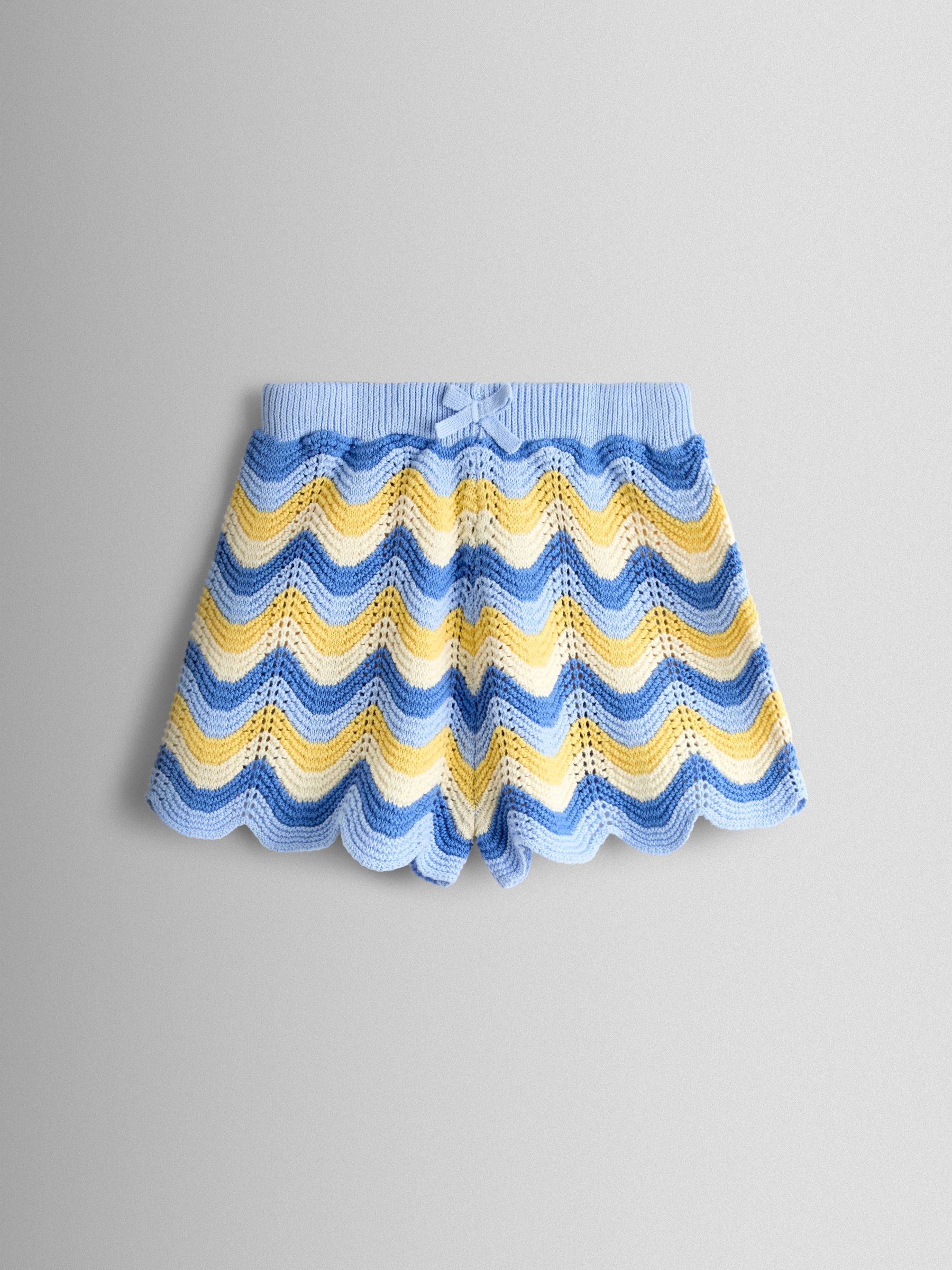 Blue Chevron Crochet Top & Short Set - Image 4 of 6