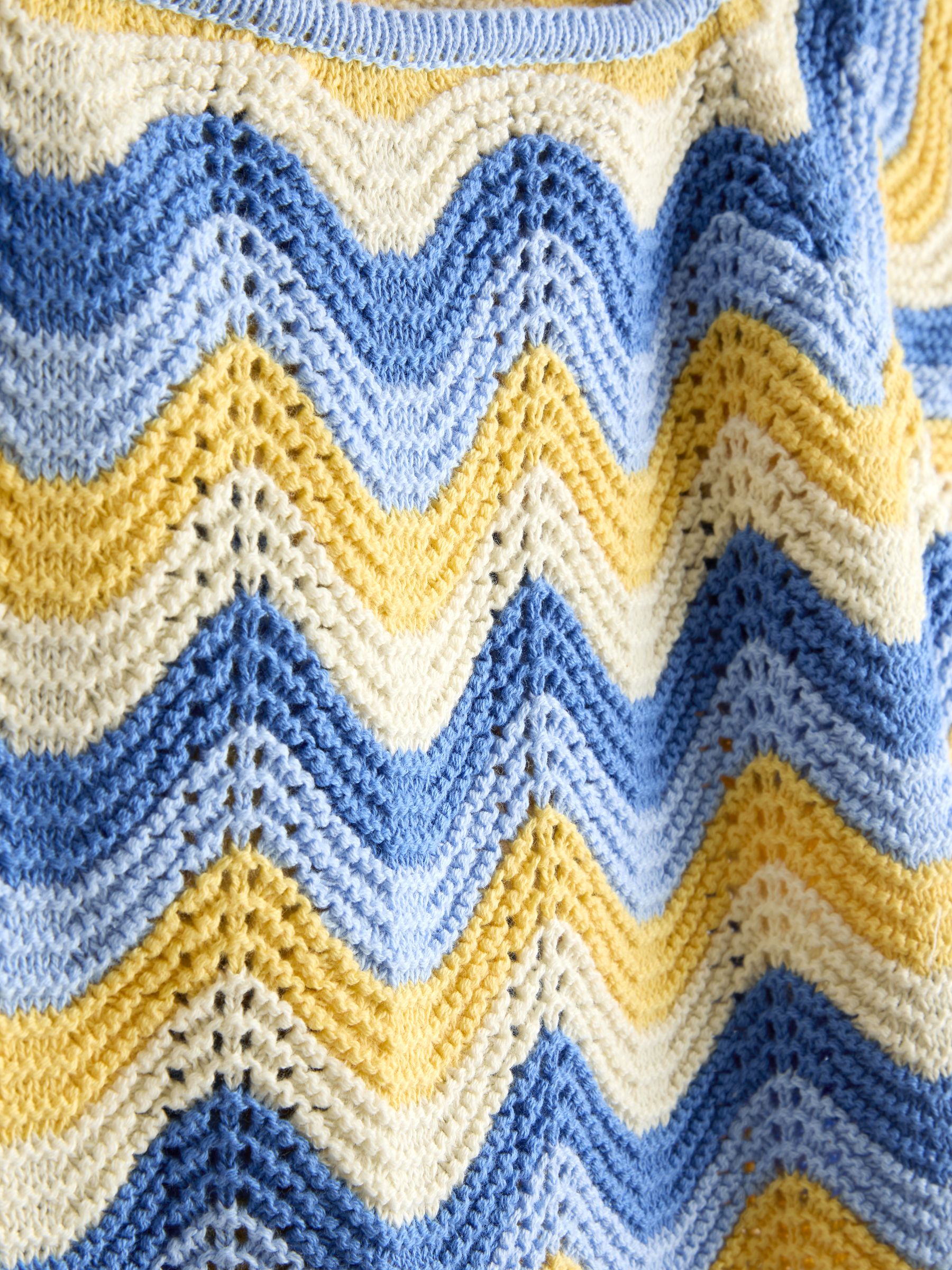 Blue Chevron Crochet Top & Short Set - Image 6 of 6