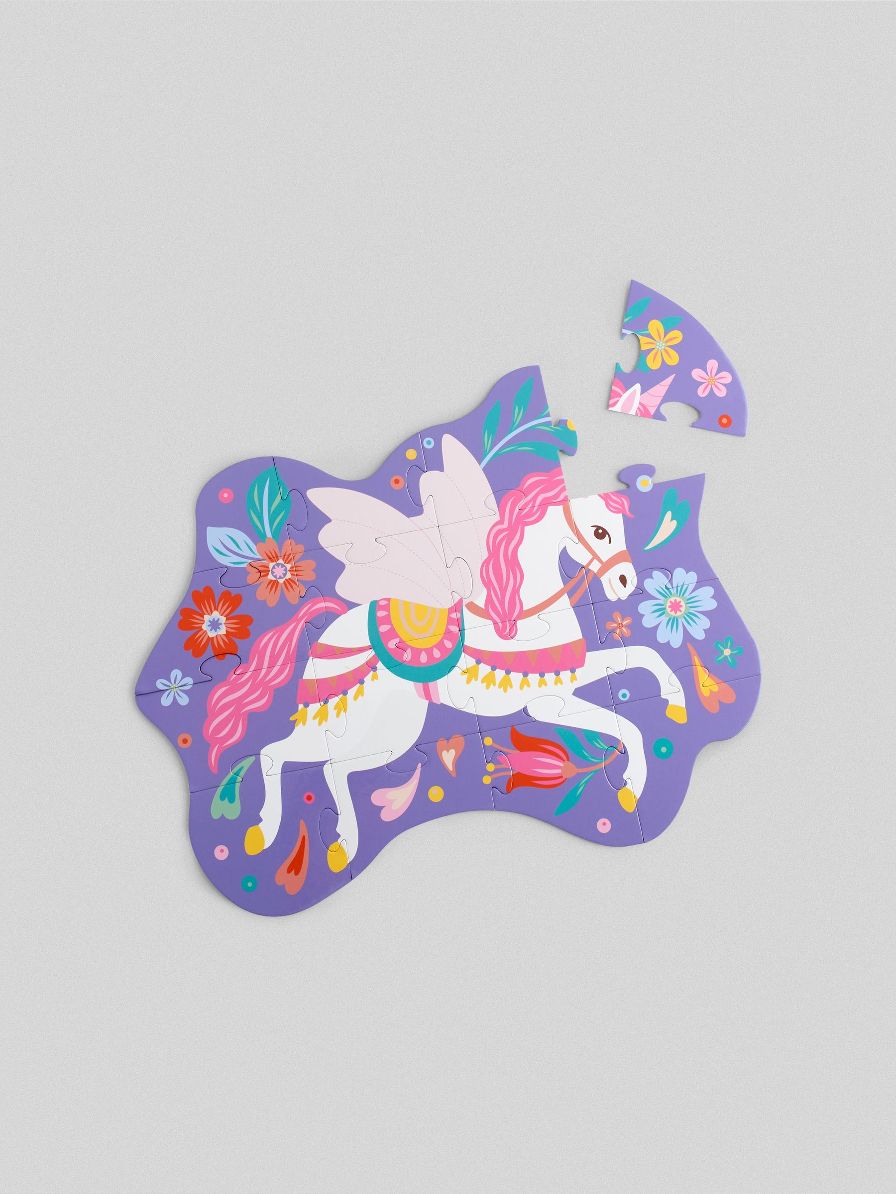 Pink Set of 2 Unicorn Shaped Jigsaw Puzzle - Image 3 of 5