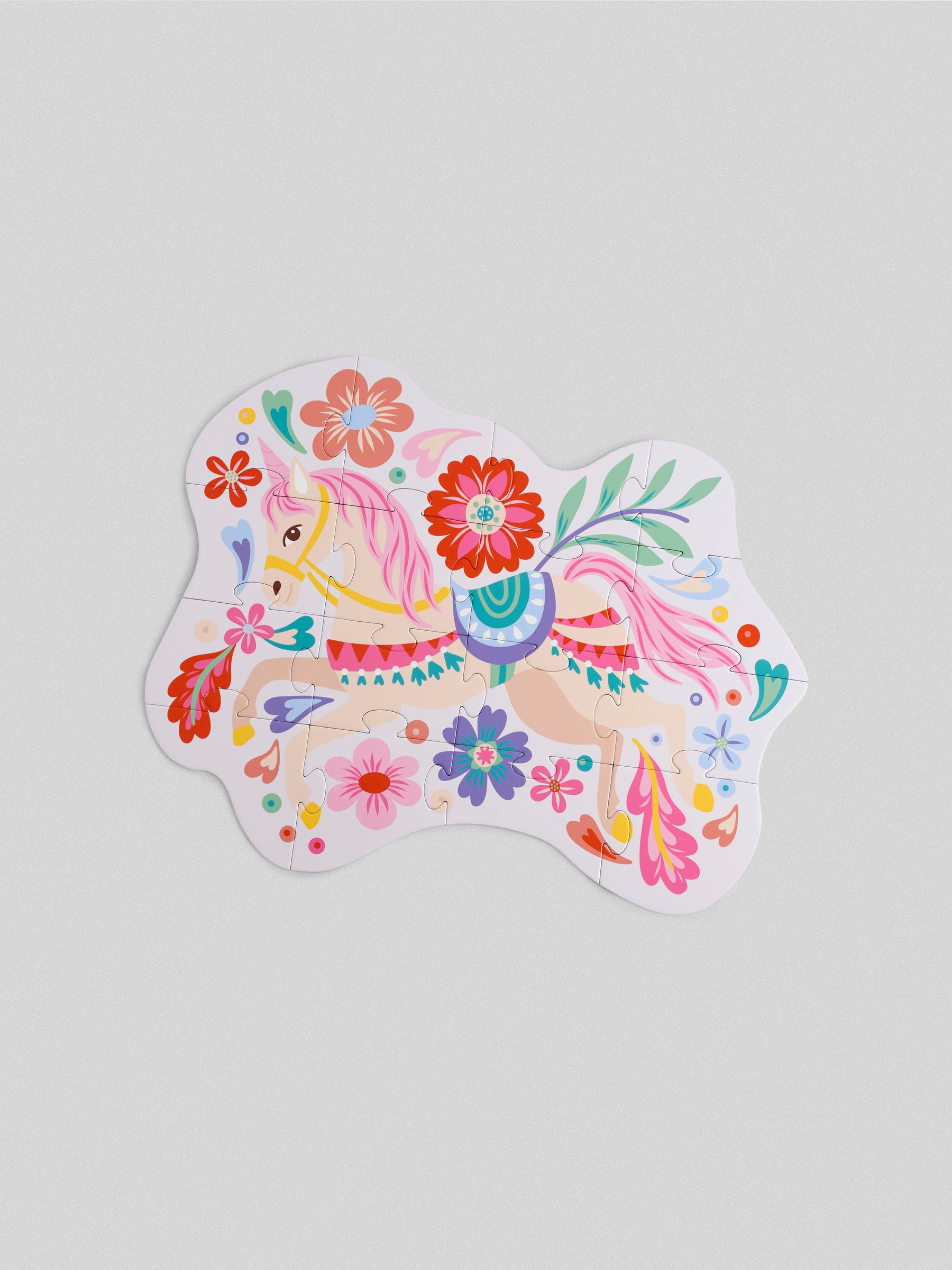 Pink Set of 2 Unicorn Shaped Jigsaw Puzzle - Image 4 of 5