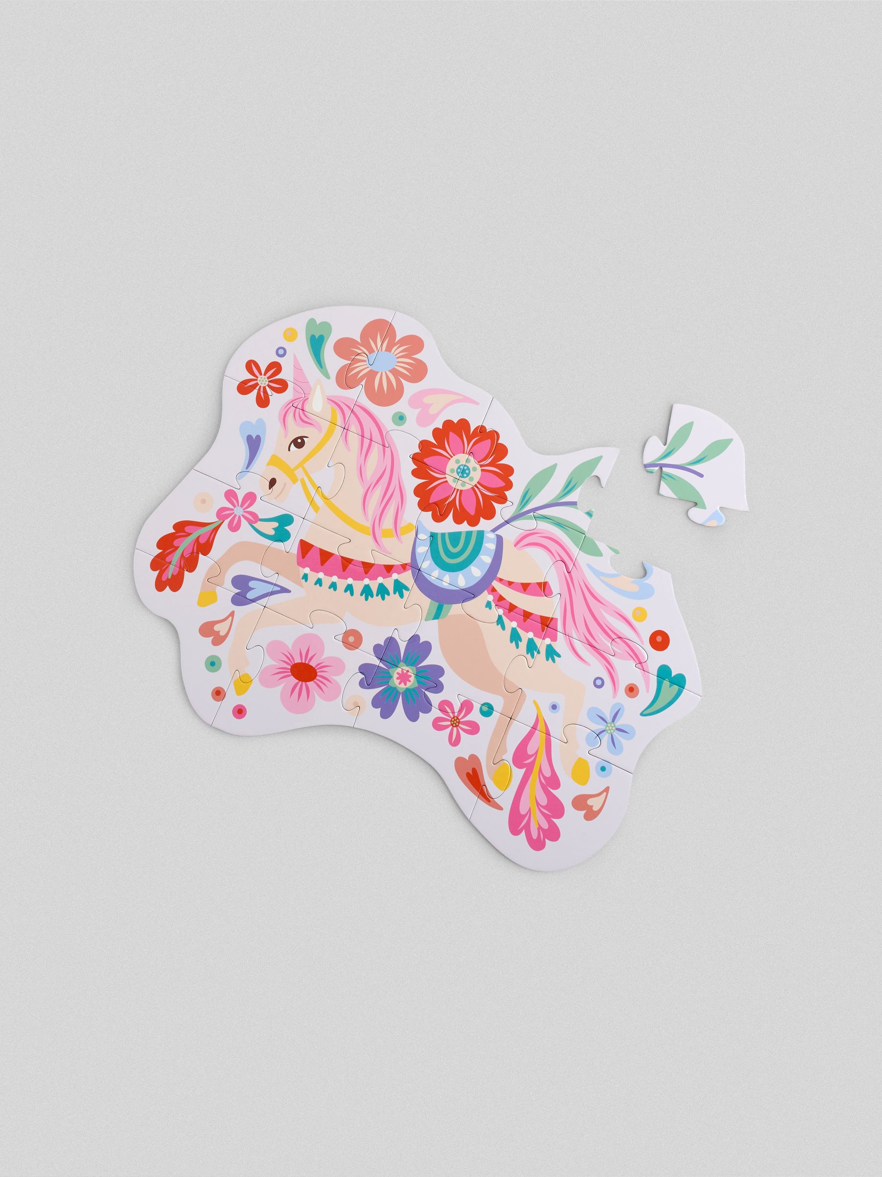 Pink Set of 2 Unicorn Shaped Jigsaw Puzzle - Image 5 of 5