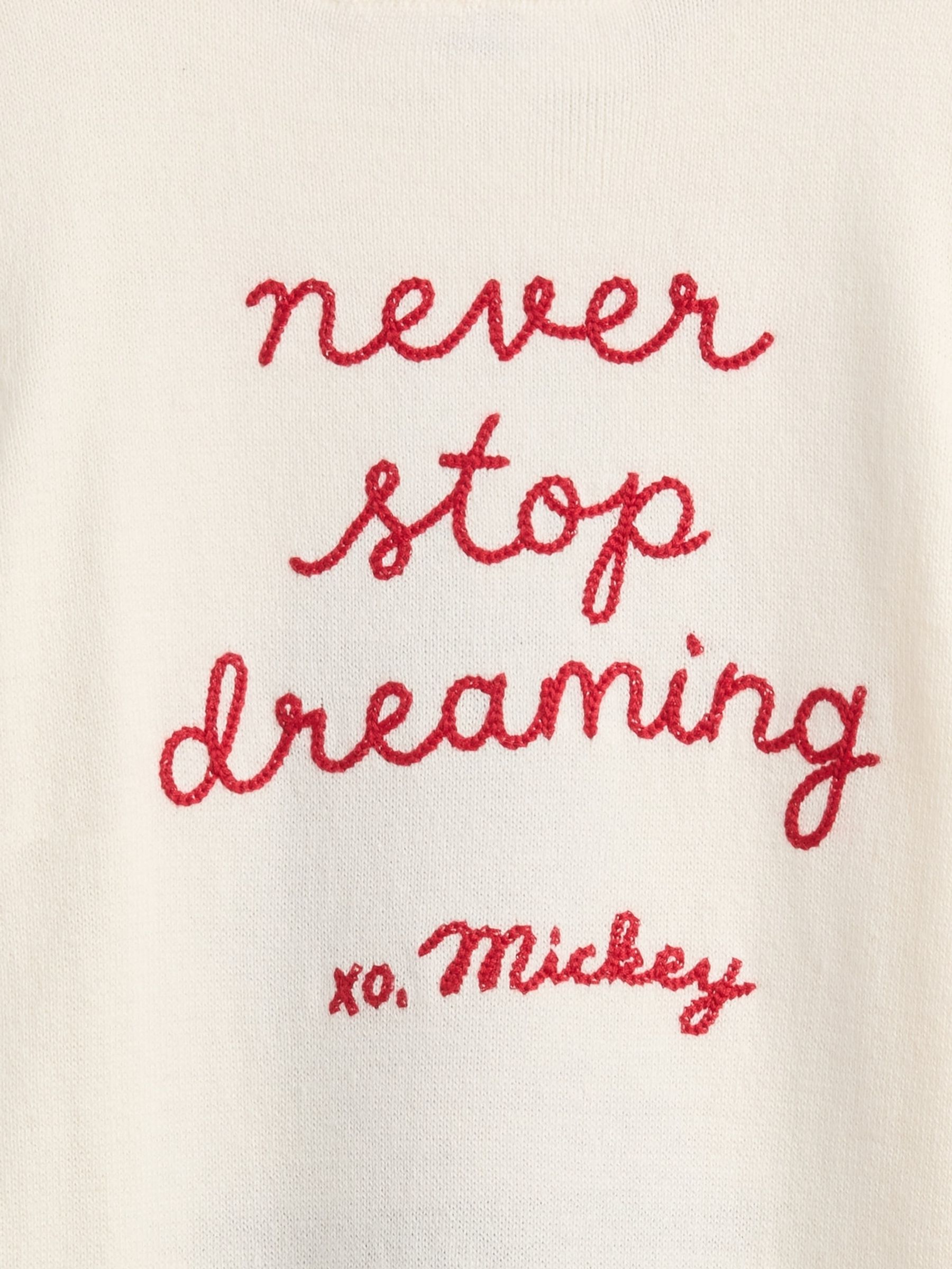 White Mickey Mouse Disney Knitted One Piece (Newbron-24mths) - Image 3 of 3