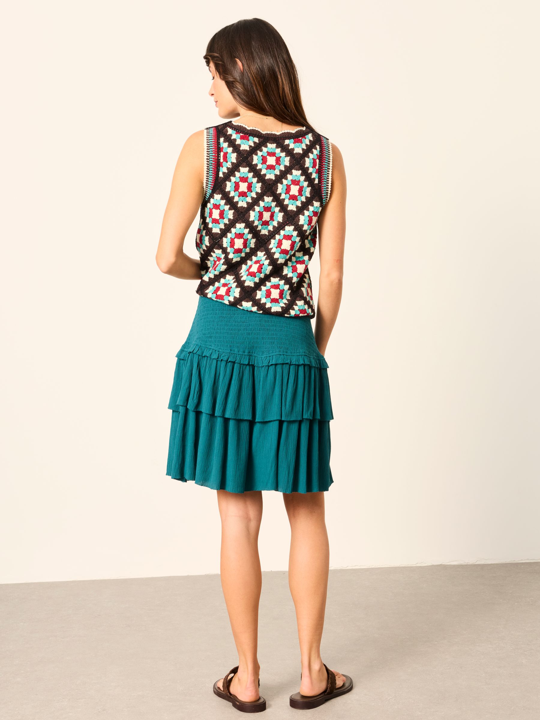 Maelle Teal Blue Regular Skirt - Image 2 of 6